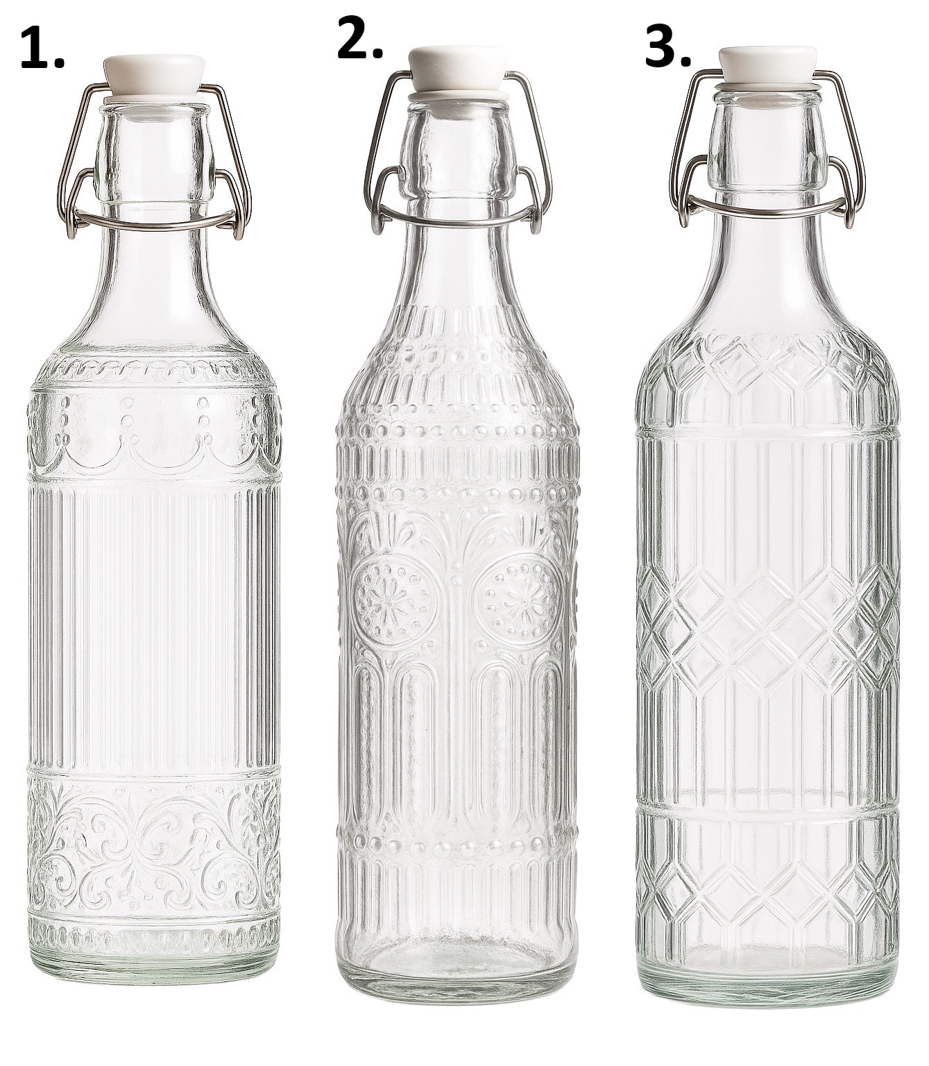 Fľaša sklo 8,5x32cm/1 liter 49495 49495 - obrázok 1