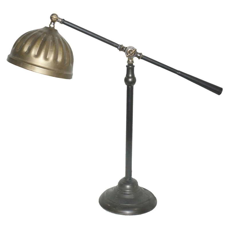 Kovová dekorácia stolnej lampy v čierno-zlatom farebnom prevedení vo vintage retro štýle 62 x 19 cm Clayre & Eef 43886 - obrázok 1