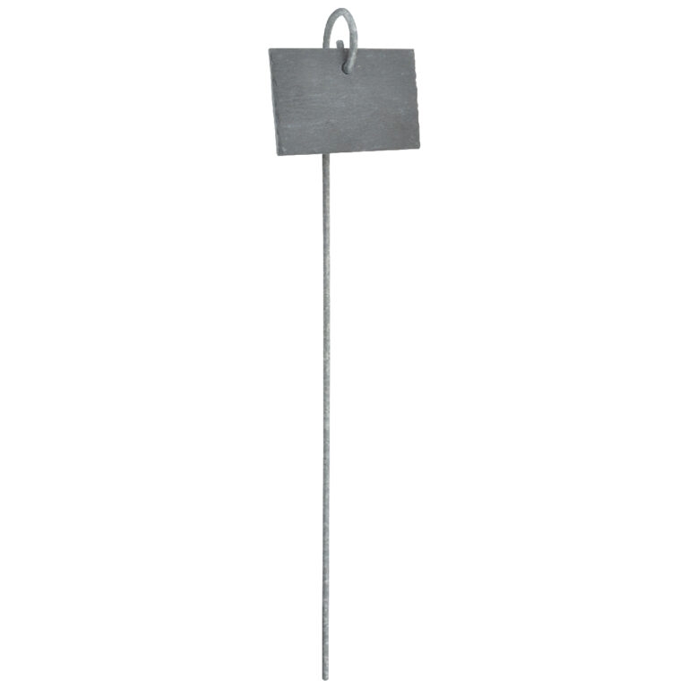Kovový vpich s bridlicovou tabuľkou čierna 8,1x3,4x36 cm Esshert design - obrázok 1