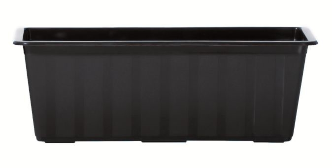 Plastový kvetináč - truhlík AGRO v antracitovom farebnom prevedení 50 x 18 x 14 cm 36303 - obrázok 1