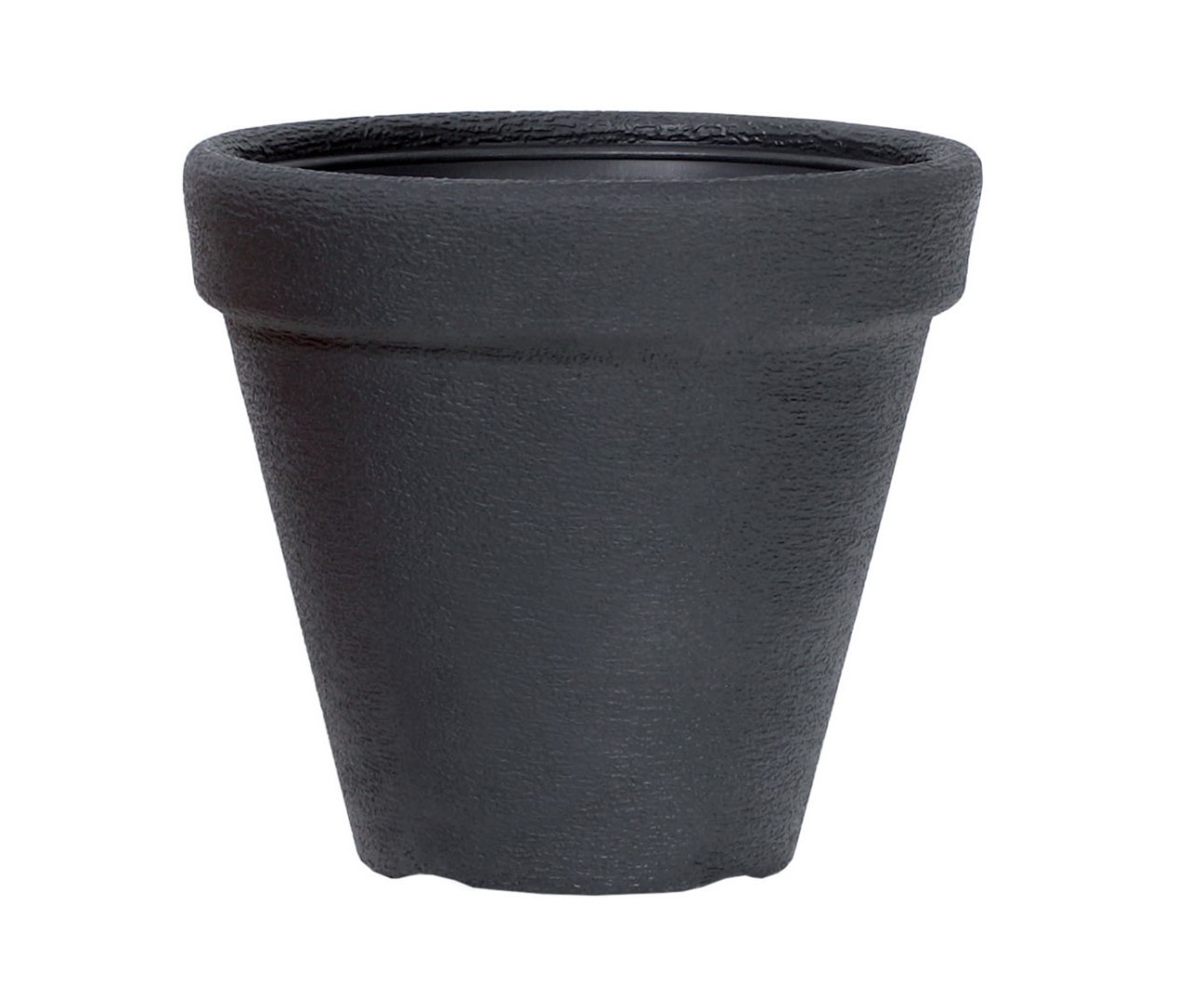 Plastový okrúhly kvetináč Classic v antracitovom farebnom prevedení 30 x 26 cm 26416 - obrázok 1