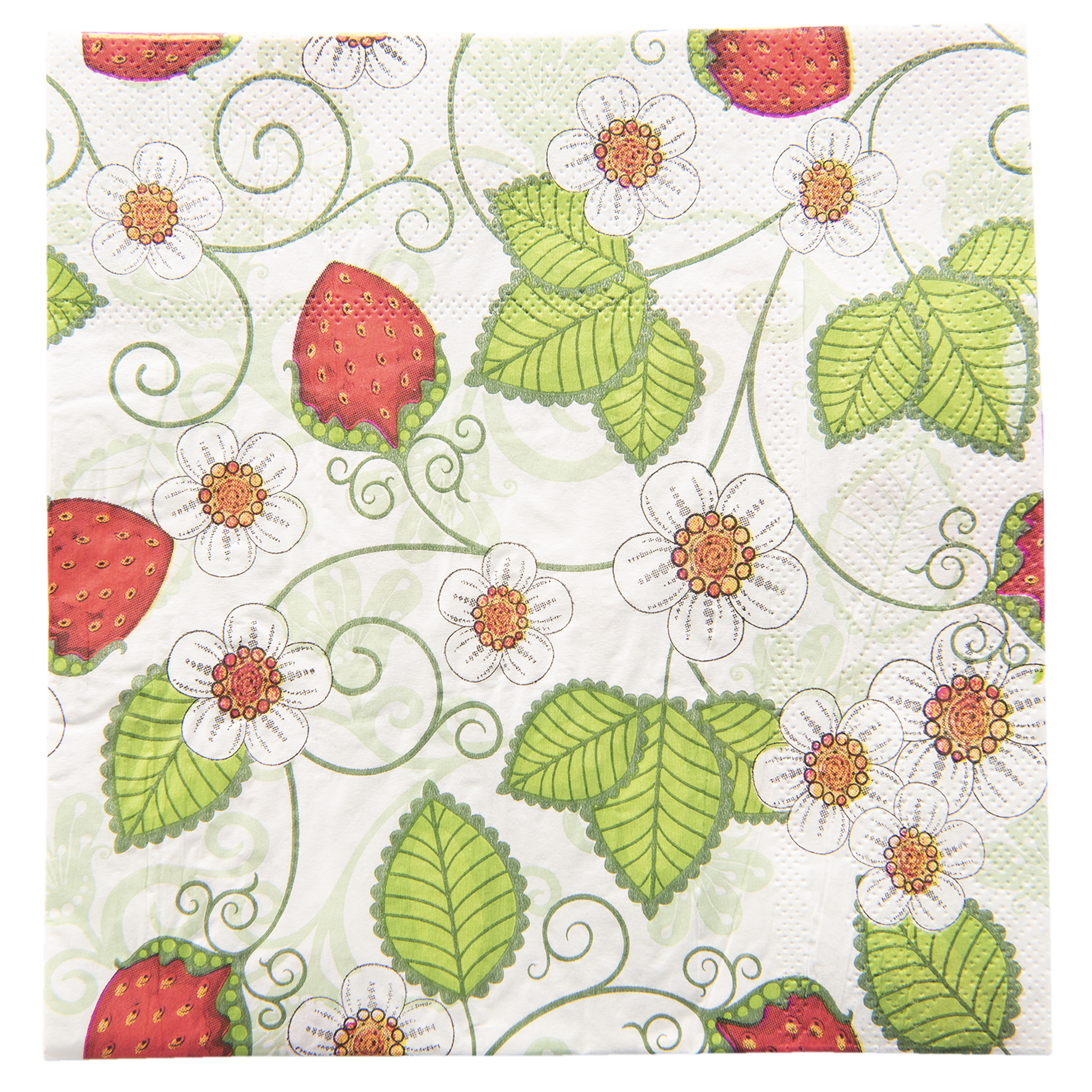 Papierové servítky s jahodami Clayre & Eef 34573 - obrázok 1