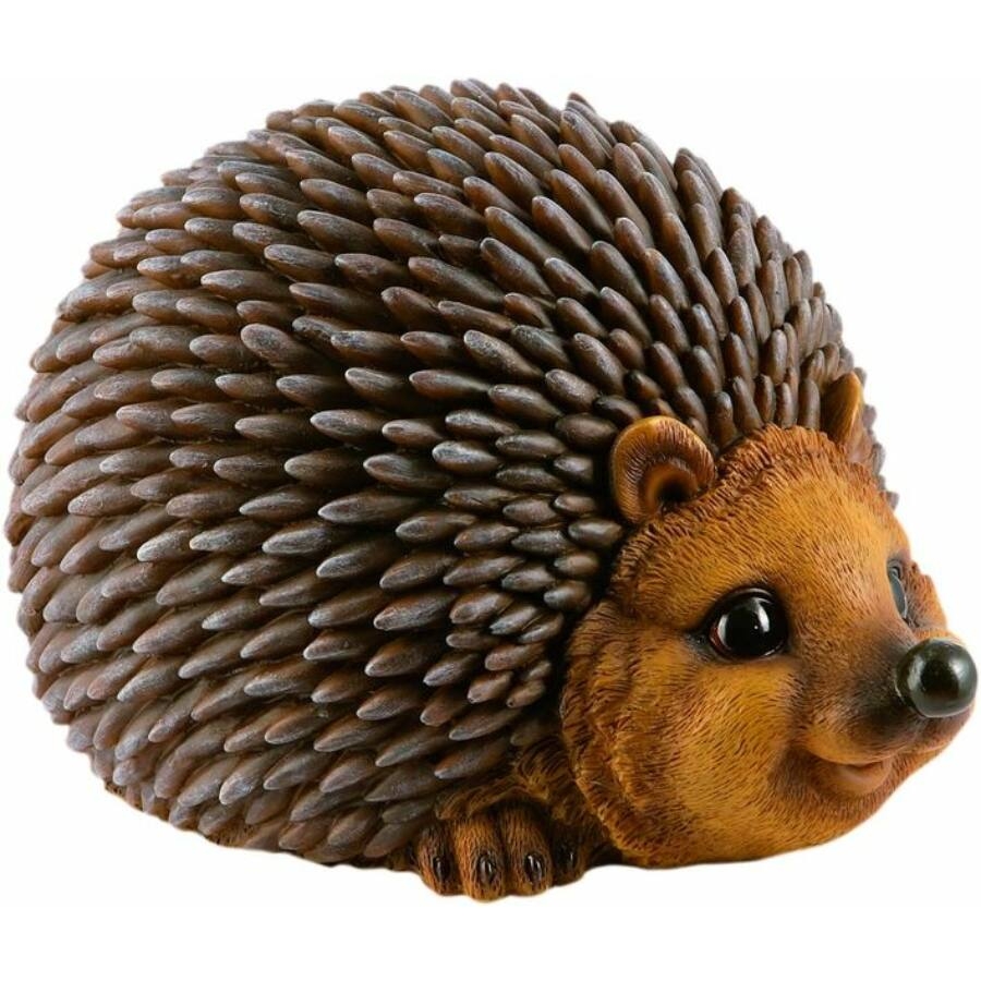 Polyresinová postavička bacuľatého hnedého ježka s veľkými očami 21 cm 37414 - obrázok 1