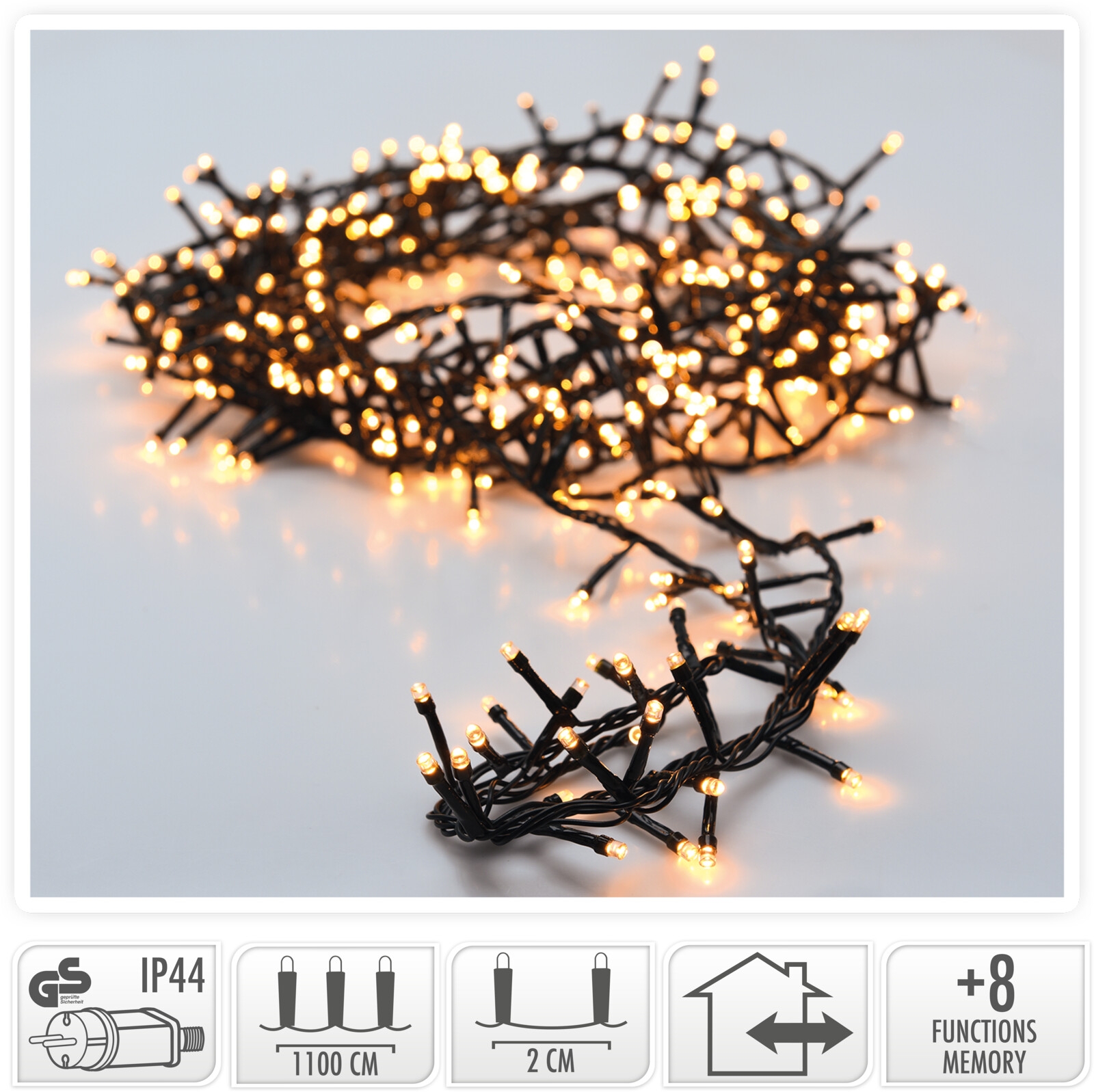 Sveteľná LED reťaz s 560 LED žiarovkami v teplej farbe 38331 - obrázok 1