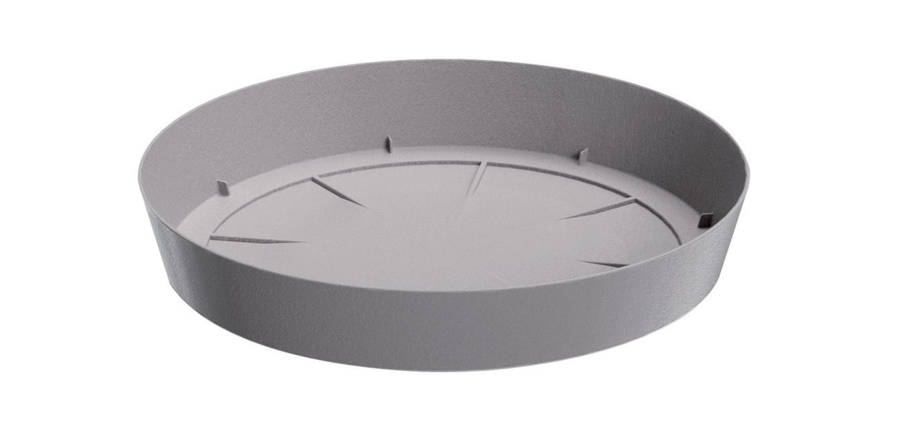 Plastová kruhová podmiska pod kvetináč LOFLY v sivom farebnom prevedení 15,5 cm 38415 - obrázok 1