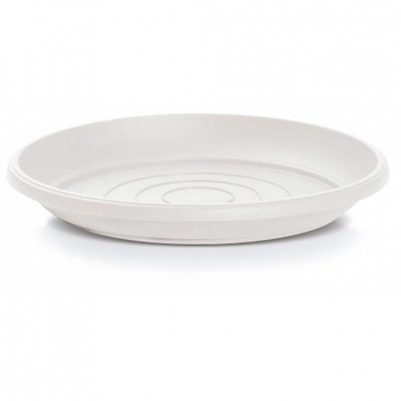 Plastová kruhová podmiska pod kvetináč TERRA v bielom farebnom prevedení 17 cm 30333 - obrázok 1