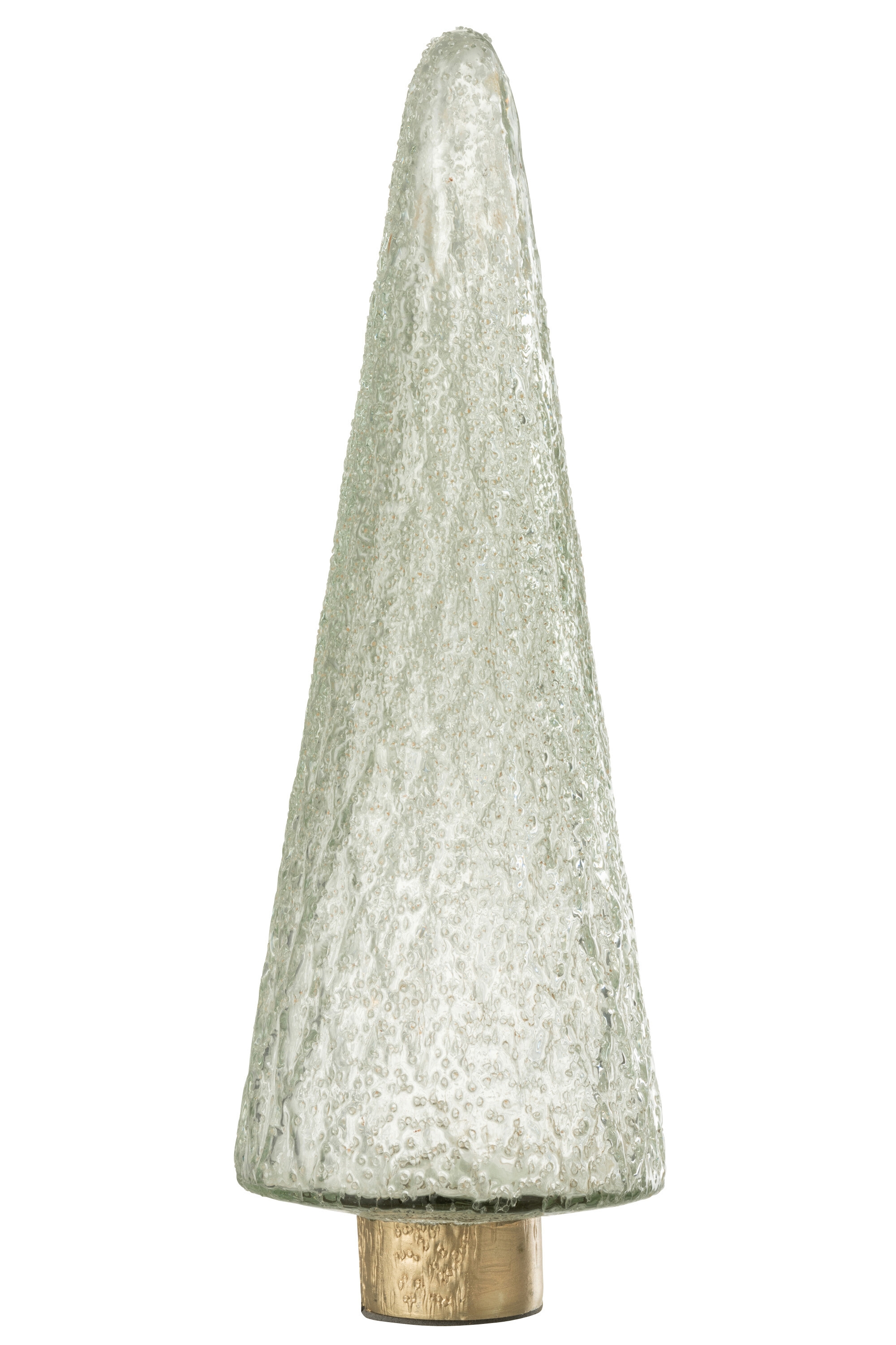 Sklenená dekorácia vianočného stromčeka v transparentnom farebnom prevedení 14 x 14 x 39 cm Jolipa 42333 - obrázok 1