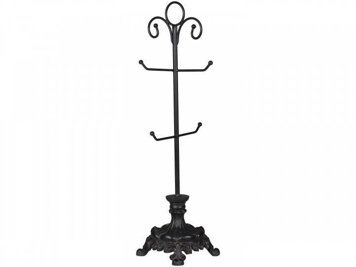 Dekoratívny stojan čierny kovový na poháre vo vintage štýle Chic Antique 34816 - obrázok 1