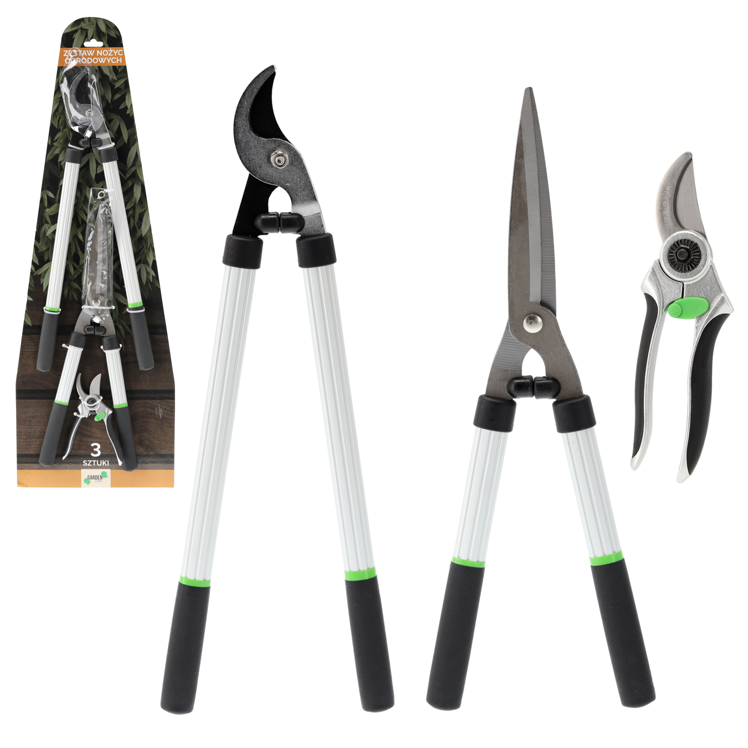 Set 3 ks záhradných nožníc 20/51/54 cm 46653 - obrázok 1