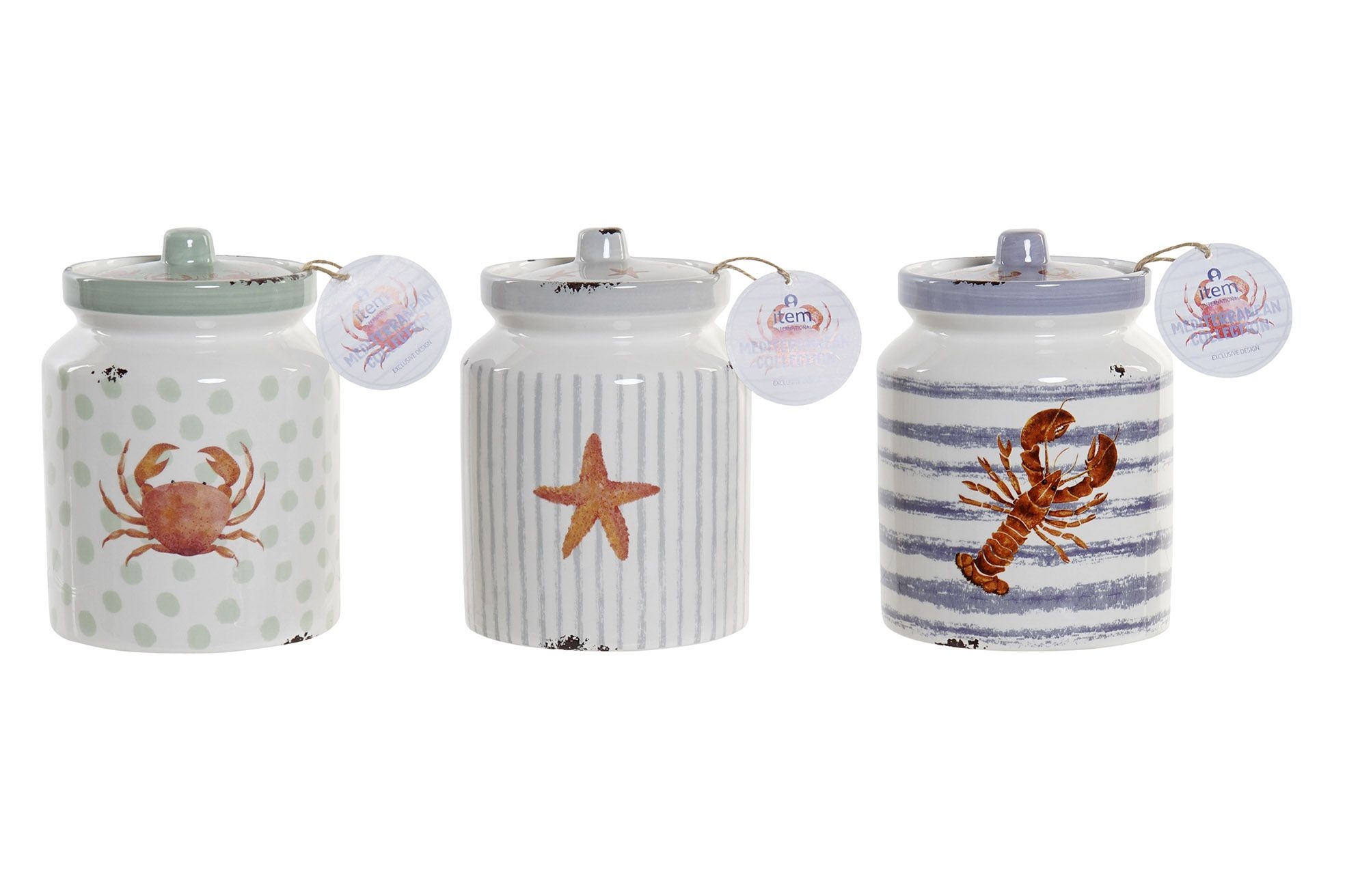 Keramická dóza s morským motívom 11,5x11,5x17 cm 1 liter 32761 - obrázok 1