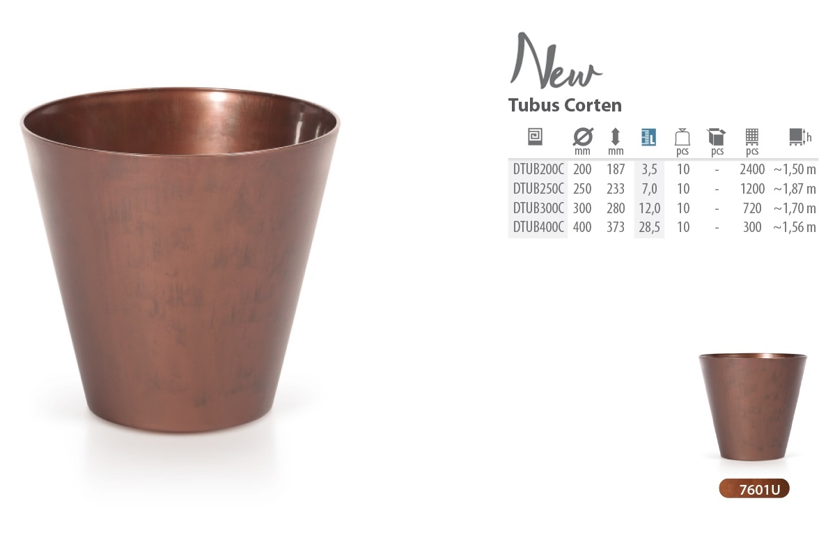 Kvetináč Tubus CORTEN patin.oceľ 31307 - obrázok 1