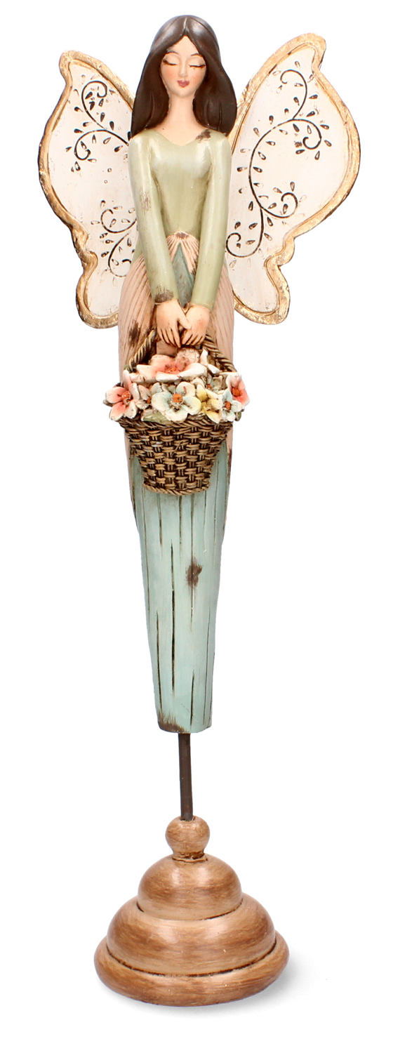 Anjel s košom kvetov 33926 - obrázok 1