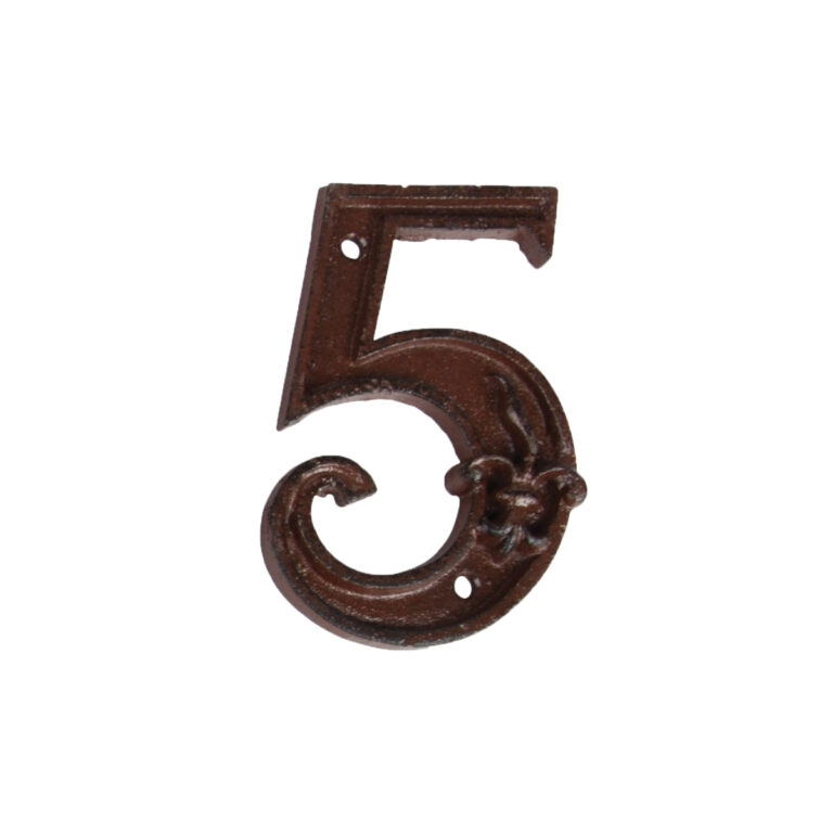 Kovové číslo 5 na dom 8,1x1,1x11,6 cm Esschert design - obrázok 1