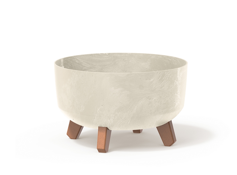 Prosperplast Kvetináč plast Gracia Low Beton Effect piesková 28,5 cm 45695 - obrázok 1