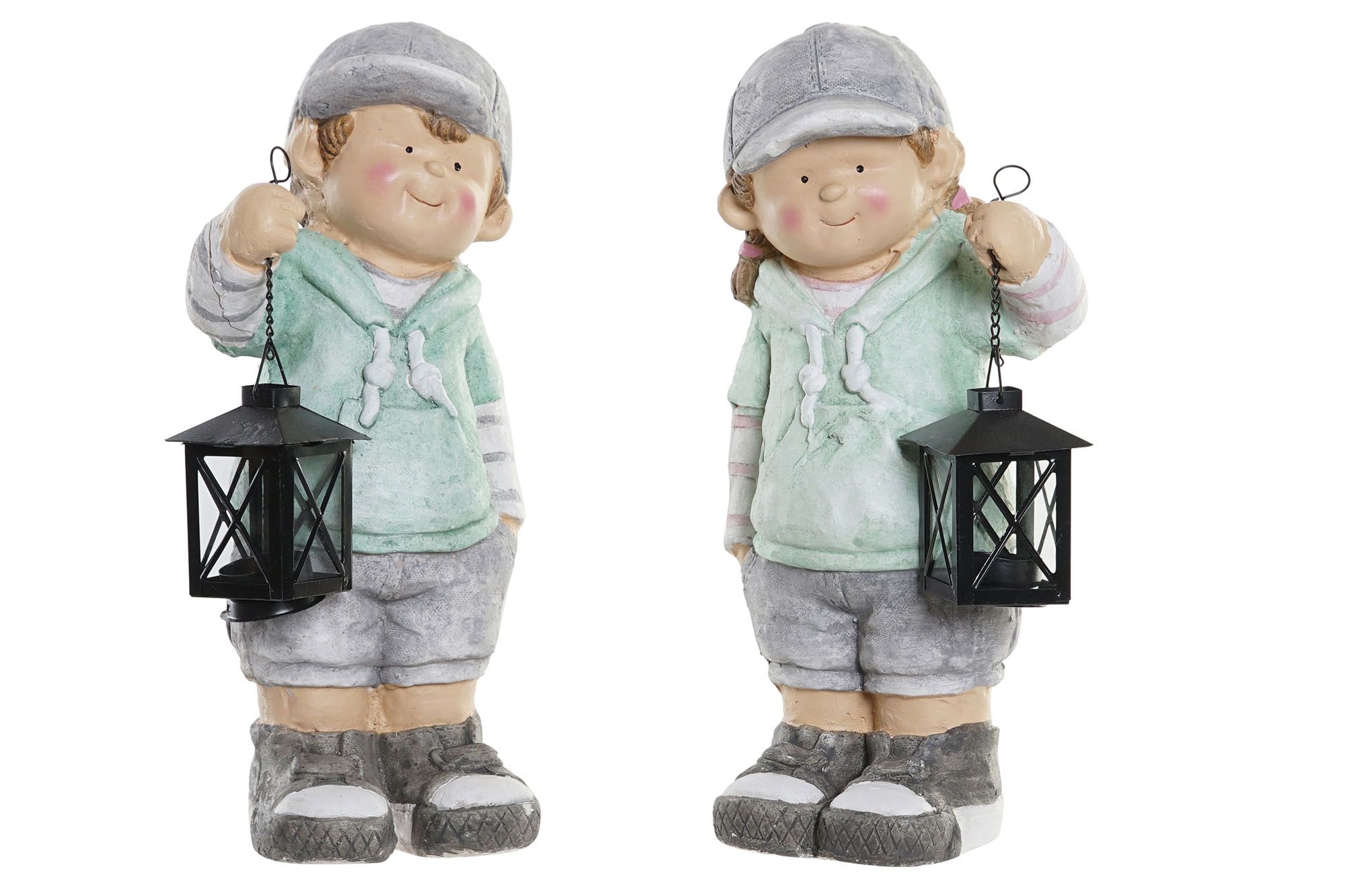 Chlapec alebo dievča držiaci lampášik s miestom na čajovú sviečku oblečený v ležérnom štýle 35311 - obrázok 1