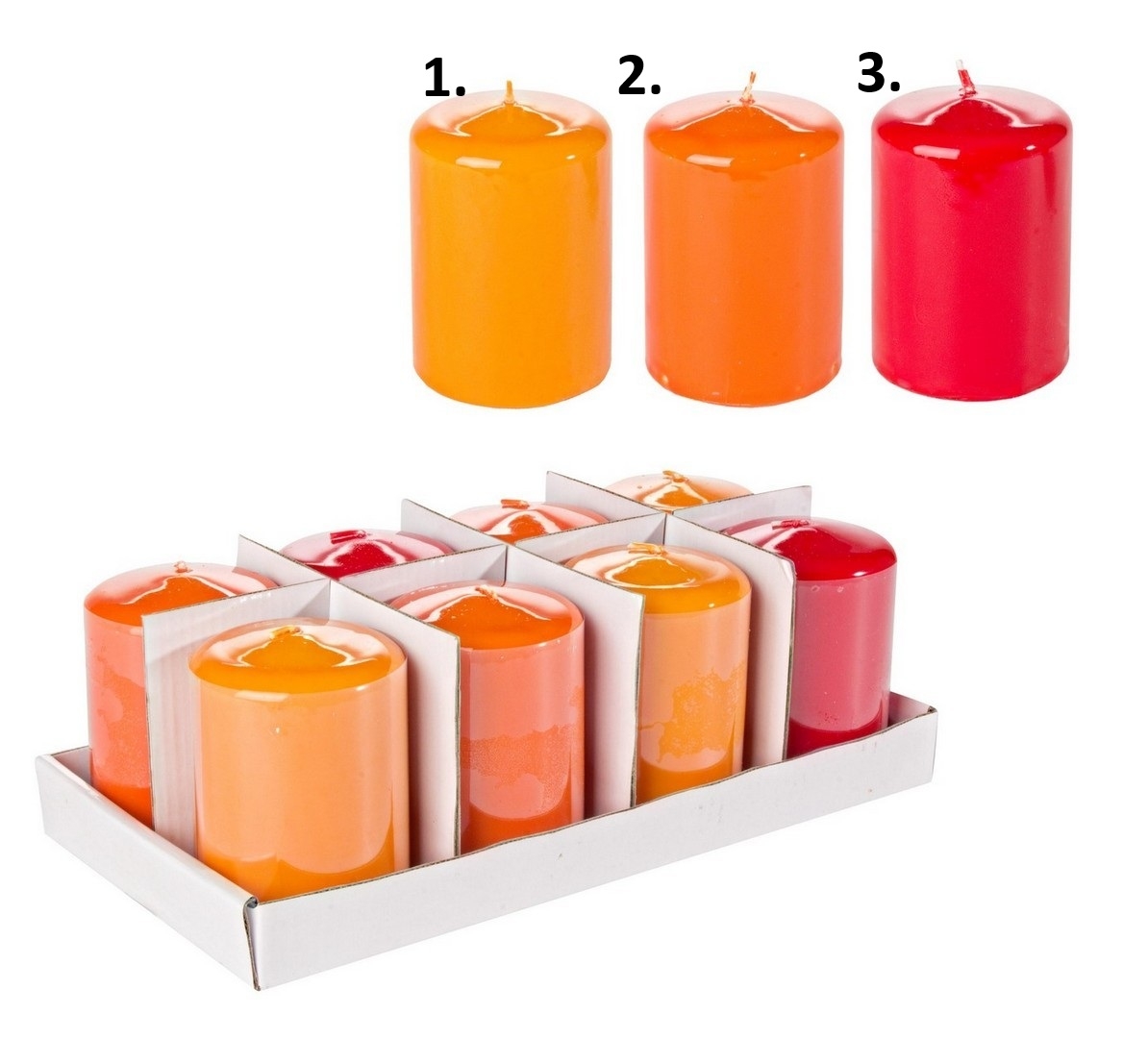 Bizzotto Sviečka 3 farby 7x10 cm 46923 - obrázok 1