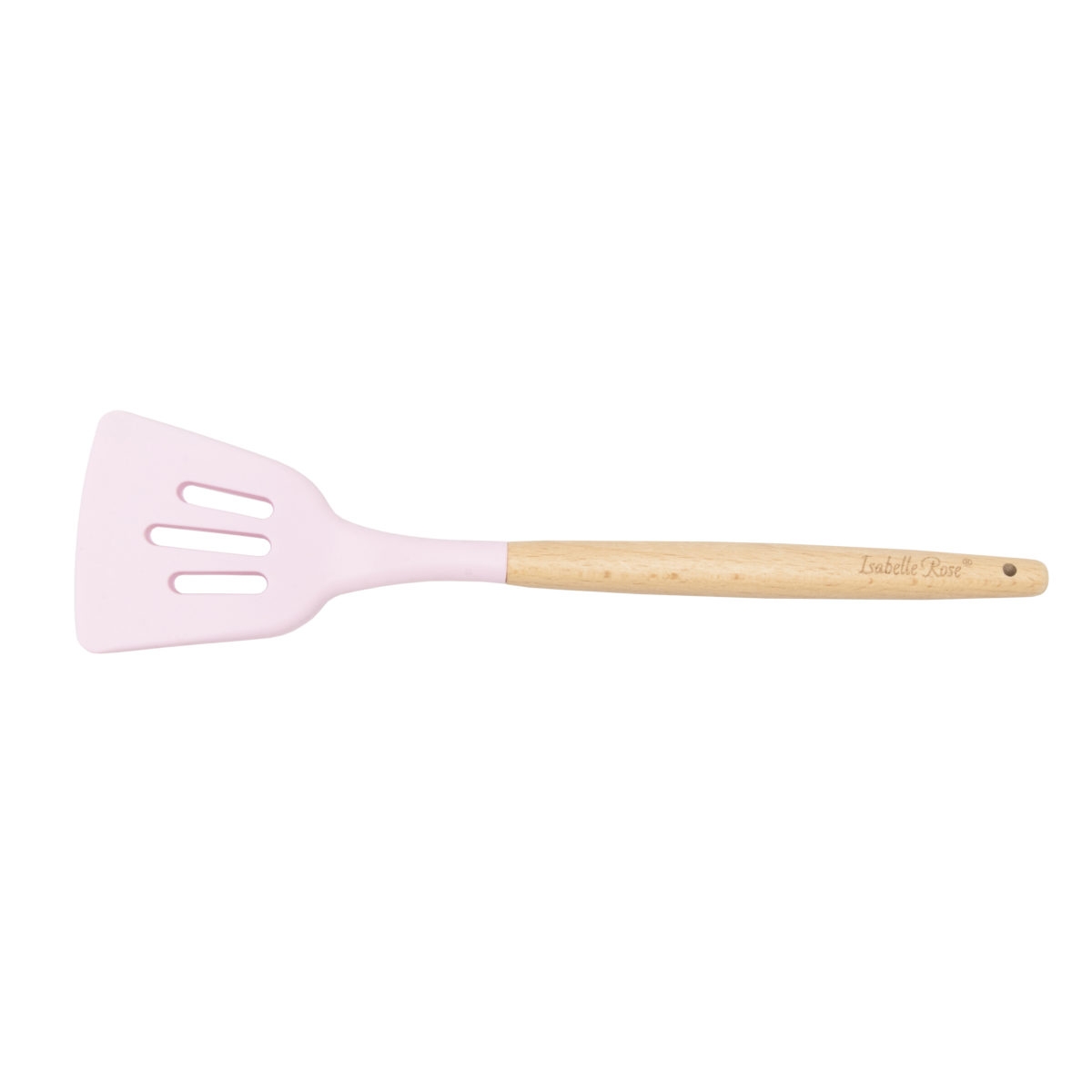 Silikónová pastelovo ružová lopatka s dreveným úchopom s nápisom 32 cm Isabelle Rose 36045 - obrázok 1