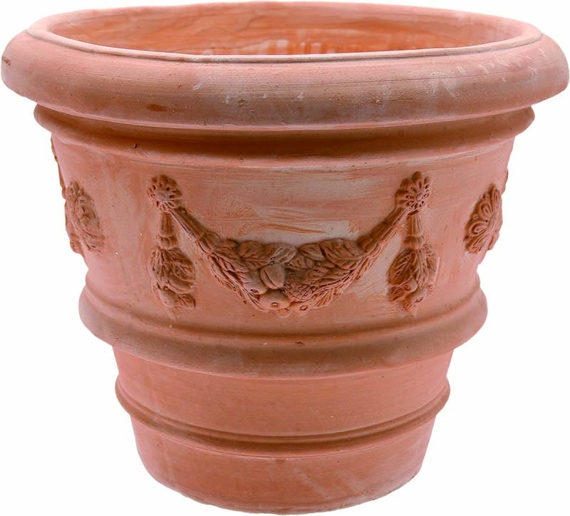 Terakotový kvetináč Vaso Imprunetino Festonato 50 cm 40936 - obrázok 1