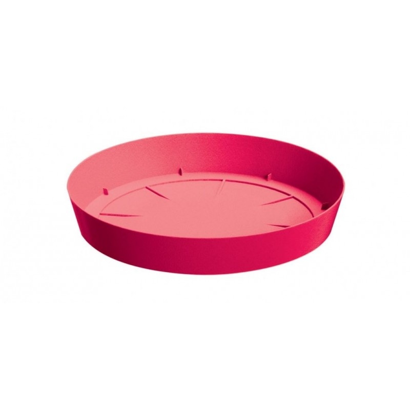 Plastová kruhová podmiska pod kvetináč LOFLY v malinovom farebnom prevedení 19 cm 30352 - obrázok 1