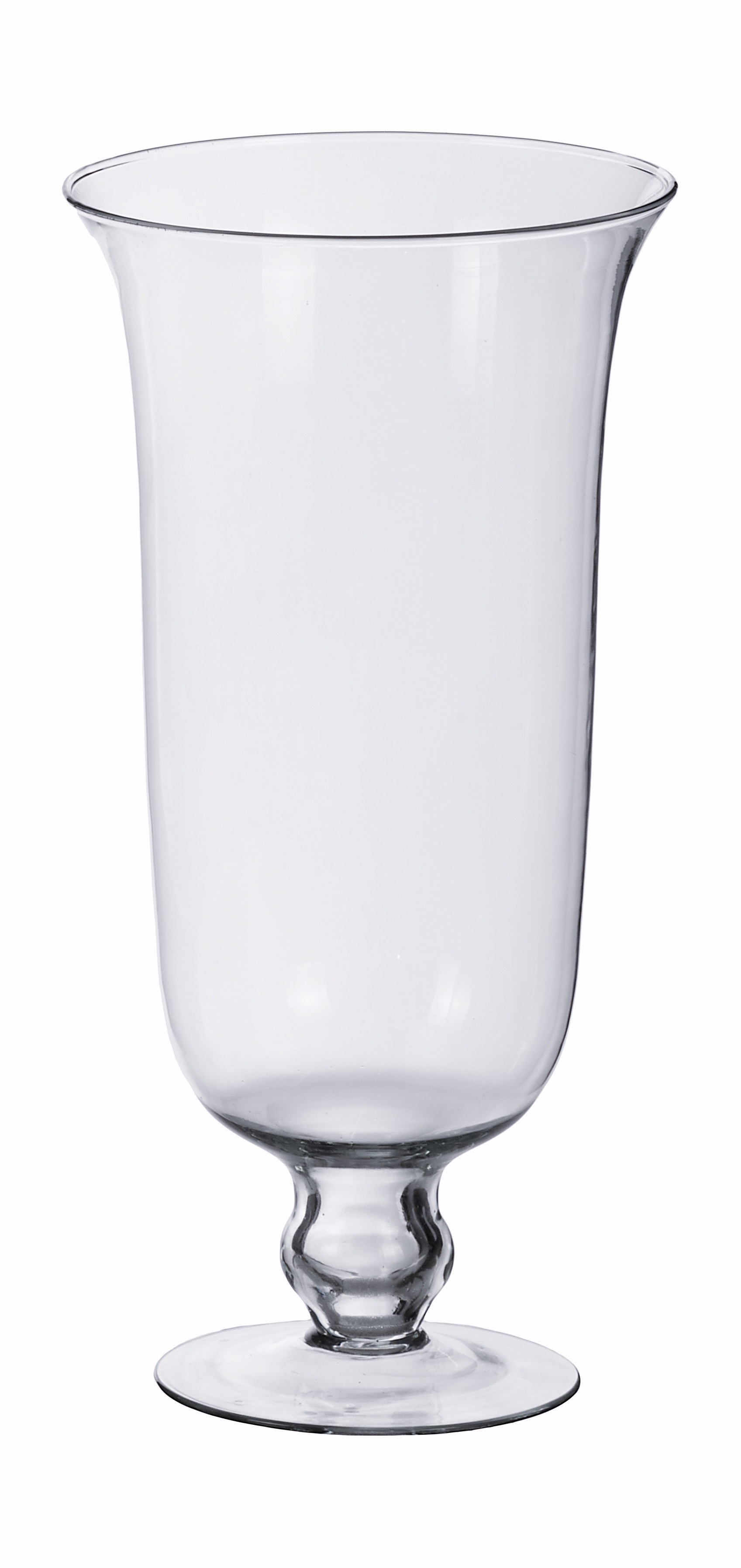 Sklenená váza s hladkým povrchom v transparentom prevedení na stopke 20 x 40 cm 39748 - obrázok 1