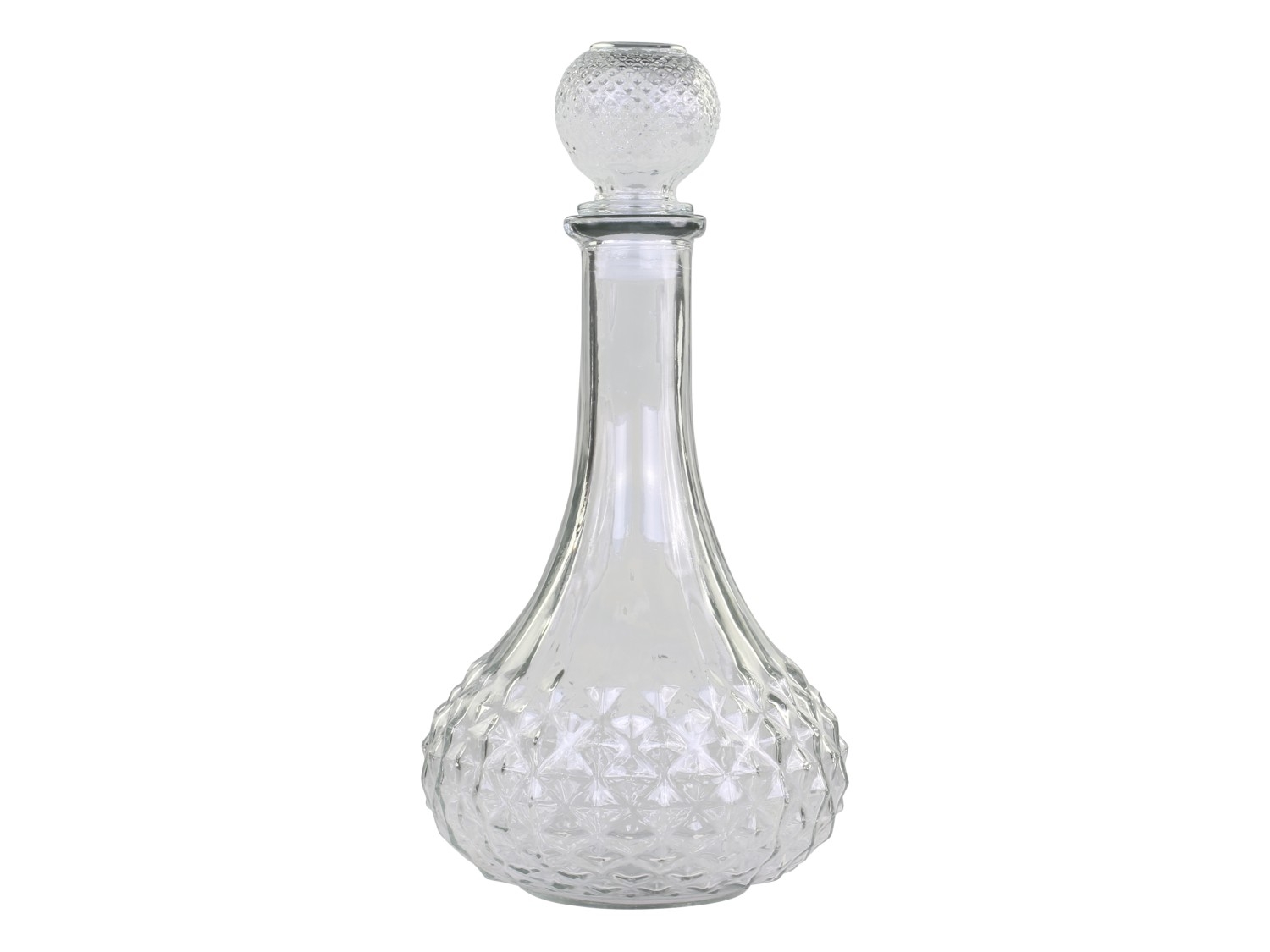 Sklenená karafa v transparentnom farebnom prevedení s dekorom a uzáverom 830 ml Chic Antique 40339 - obrázok 1