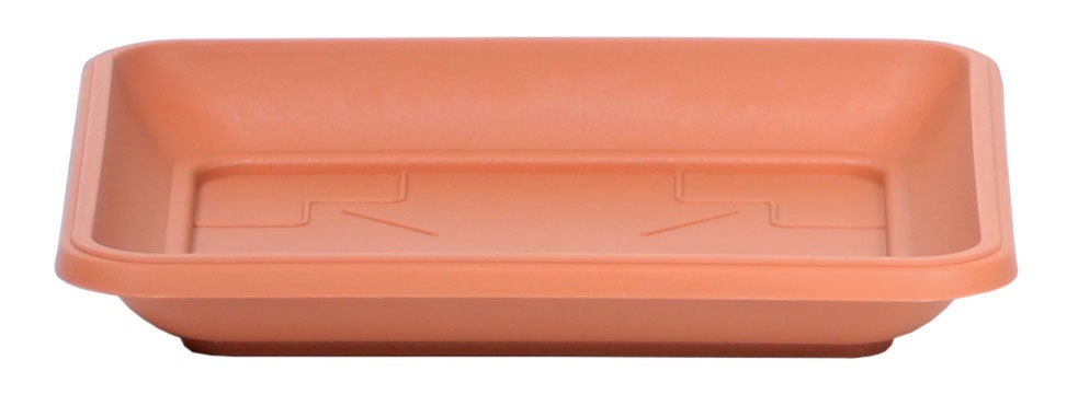 Plastová hranatá podmiska pod kvetináč TERRA v terakotovom farebnom prevedení 14 cm 36307 - obrázok 1
