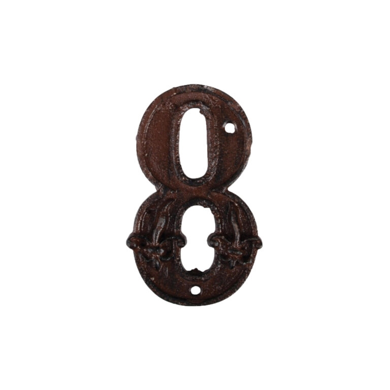 Kovové číslo 8 na dom 7,8x1,1x12,6 cm Esschert design - obrázok 1