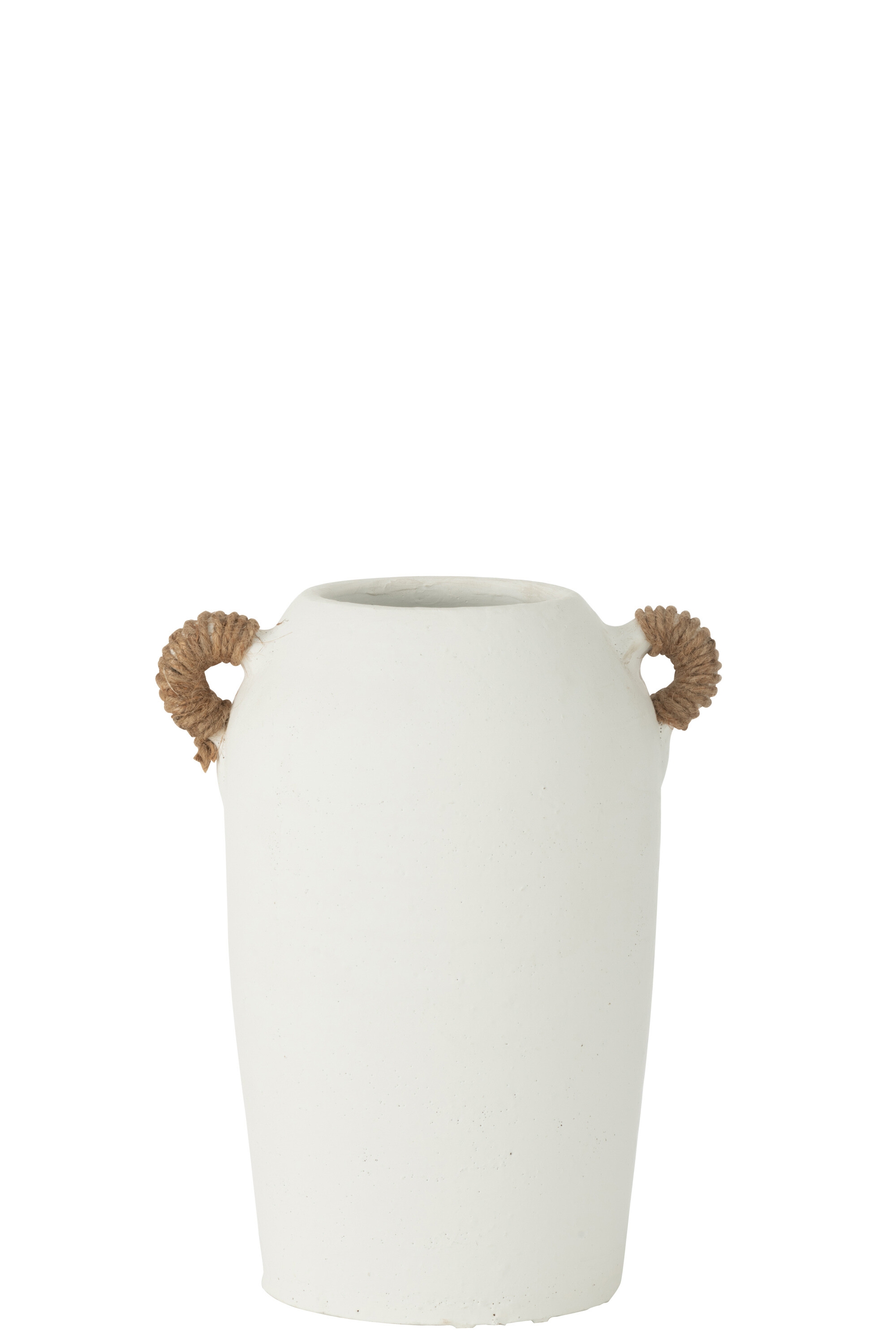 Jolipa Váza keramika biela s uškami 15x13x25 cm 46565 - obrázok 1