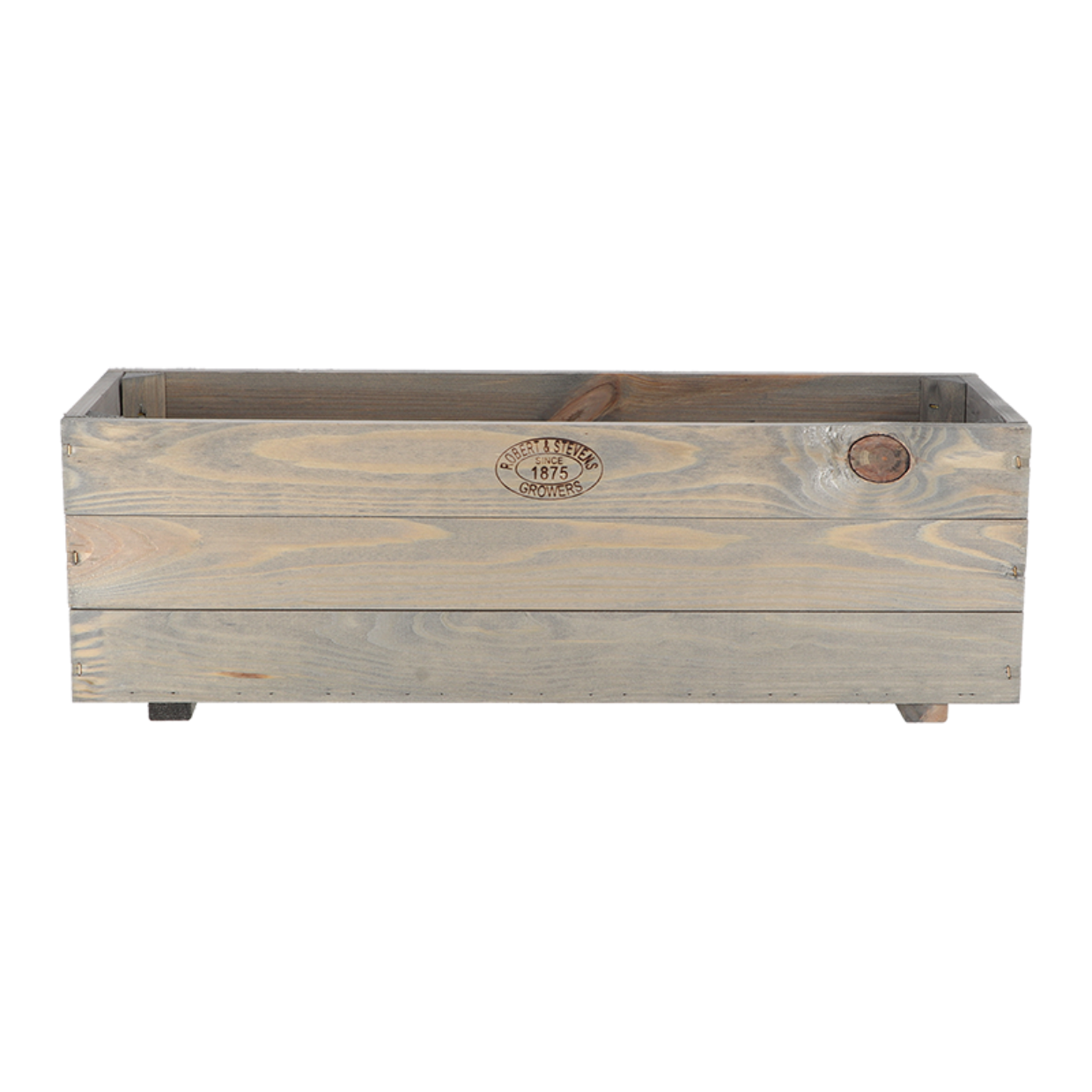 Drevený kvetináč - truhlík na nožičkách v sivom farebnom prevedení 58,7 x 19,6 x 19,2 cm Esschert Design 40985 - obrázok 1