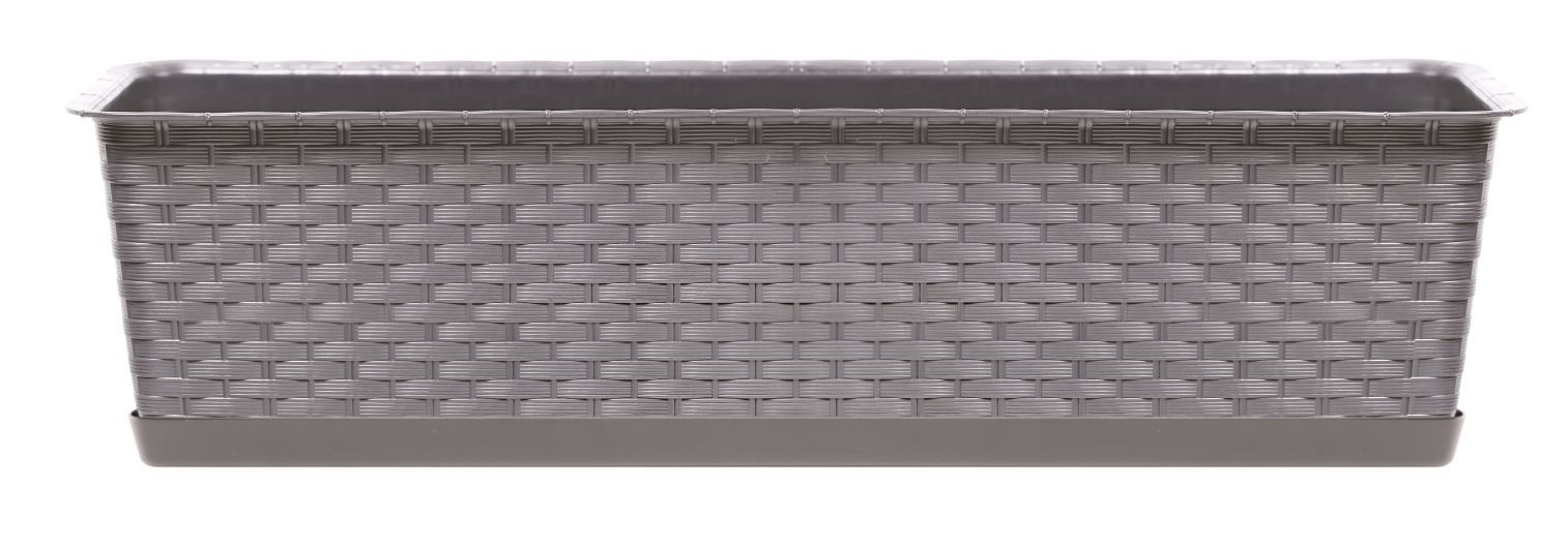 Plastový kvetináč - truhlík RATOLLA CASE s podmiskou v mocca farebnom prevedení 48,9 cm 27680 - obrázok 1