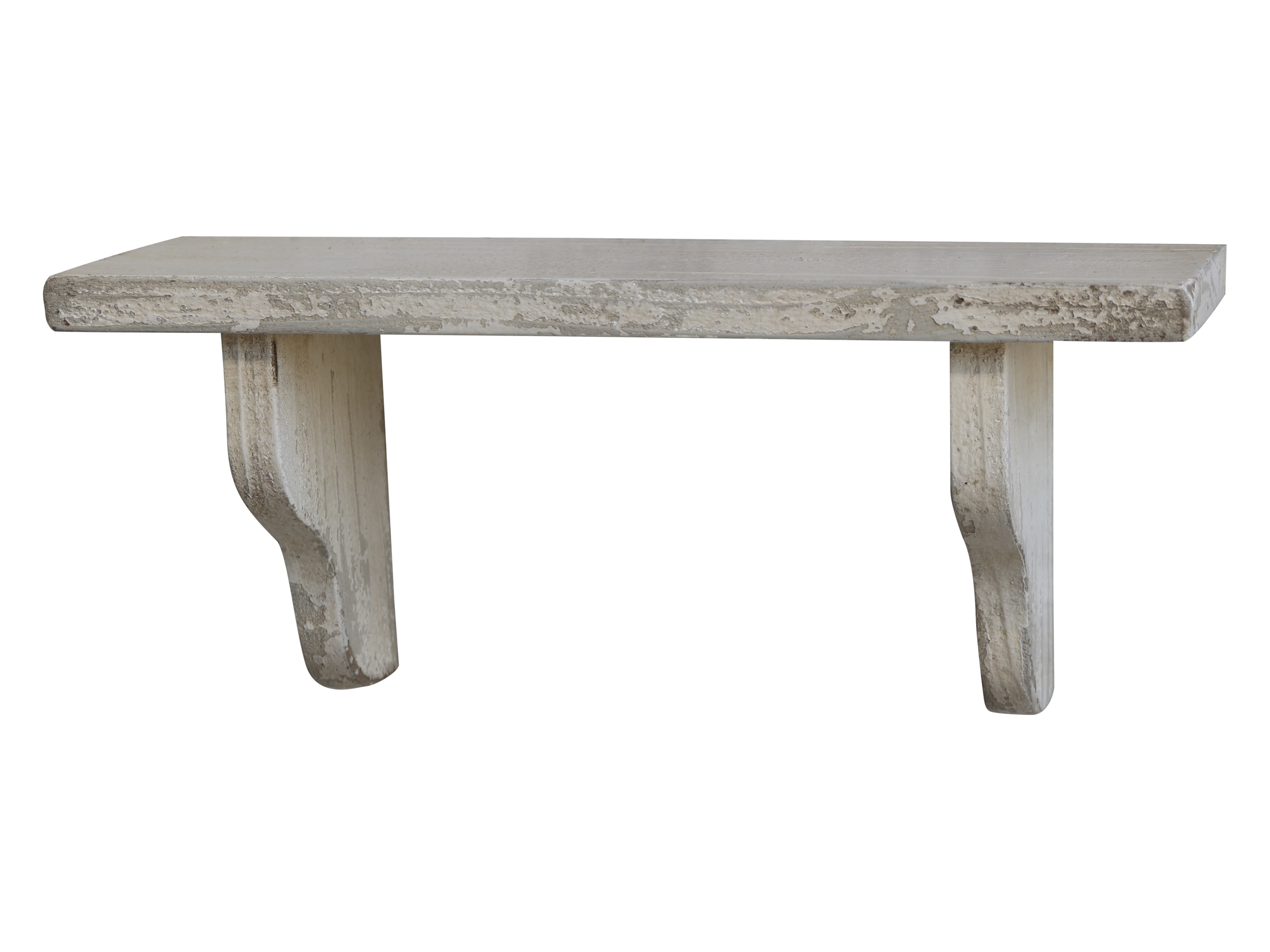 Drevená vintage polička v antickej krémovej farbe 16,5x39x12 cm Chic Antique 38446 - obrázok 1