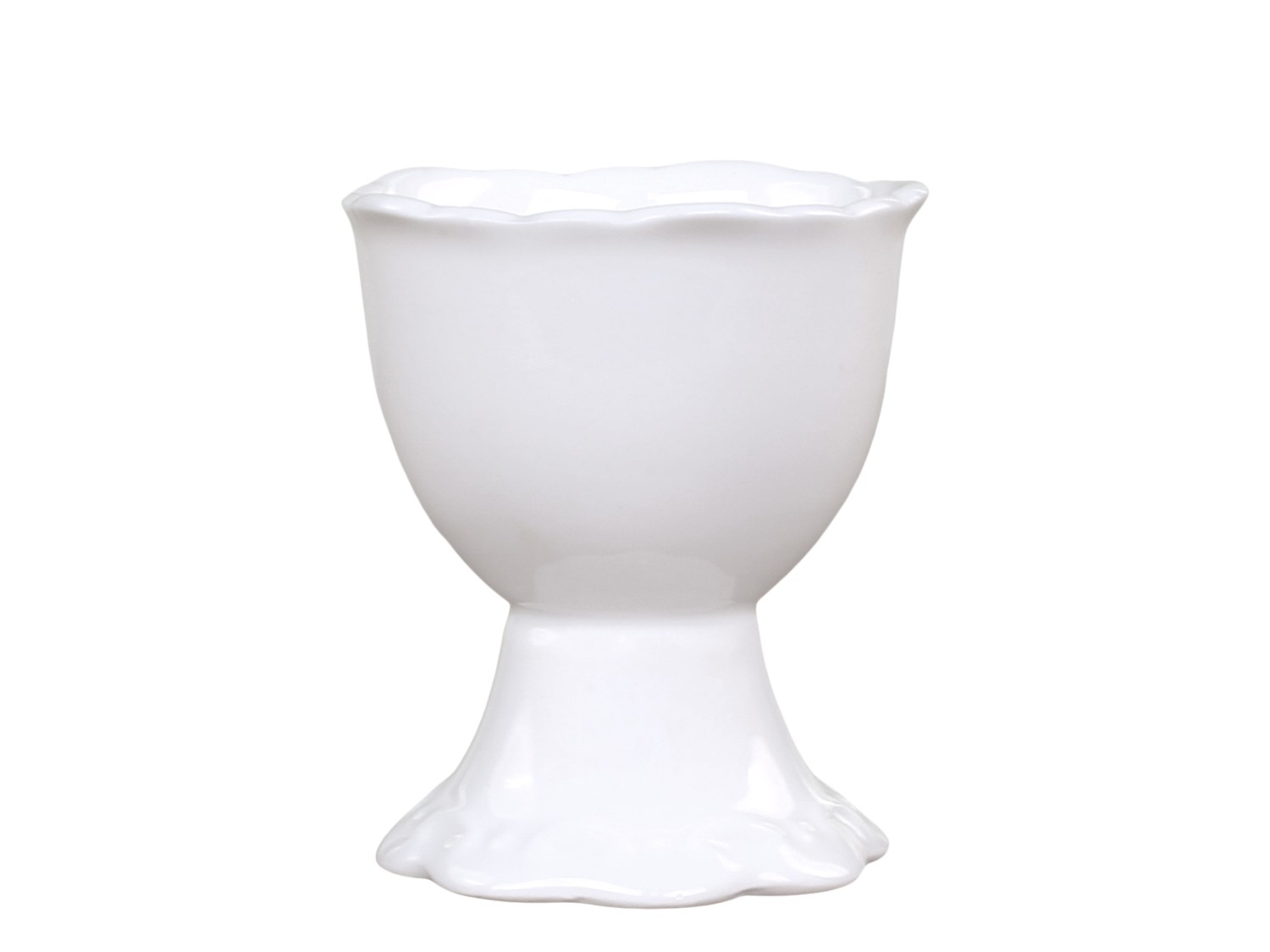 Porcelánový držiak na vajíčko Provence v bielom farebnom prevedení 5 x 6 cm Chic Antique 40330 - obrázok 1