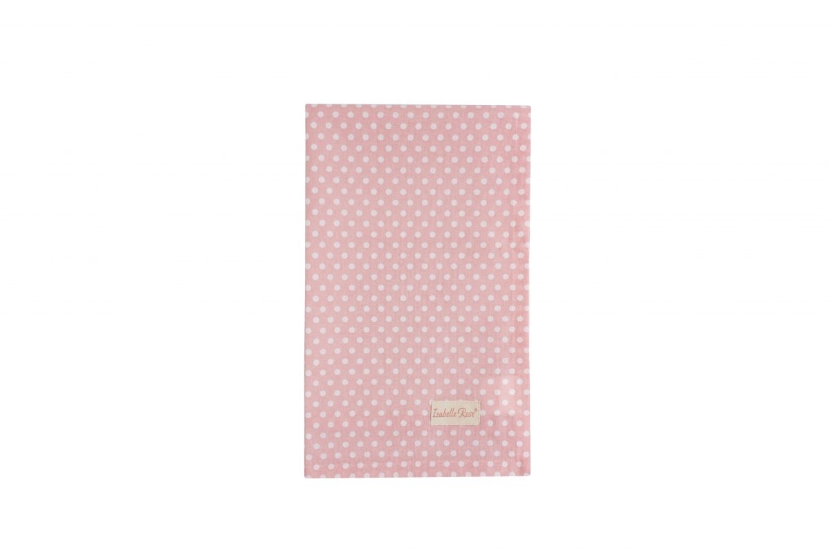 Bavlnený ružový obrus ako behúň s bodkovaným motívom a visačkou 45 x 150 cm Isabelle Rose 35894 - obrázok 1
