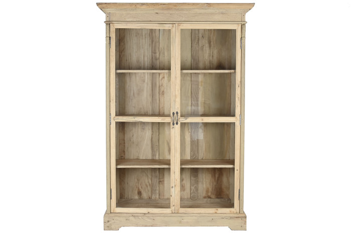 Skriňa - vitrína drevo 130x55x209 cm 48115 - obrázok 1