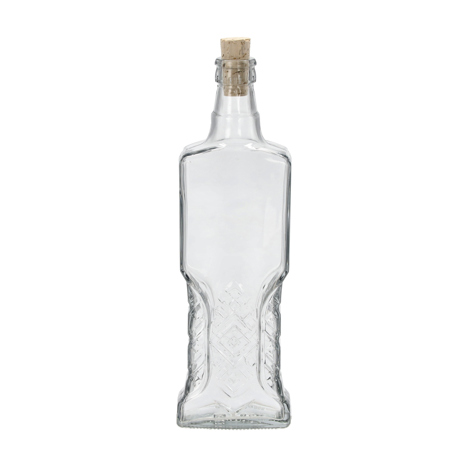 Sklenená transparentná fľaša Ukrainka s korkovým uzáverom 500 ml 44038 - obrázok 1