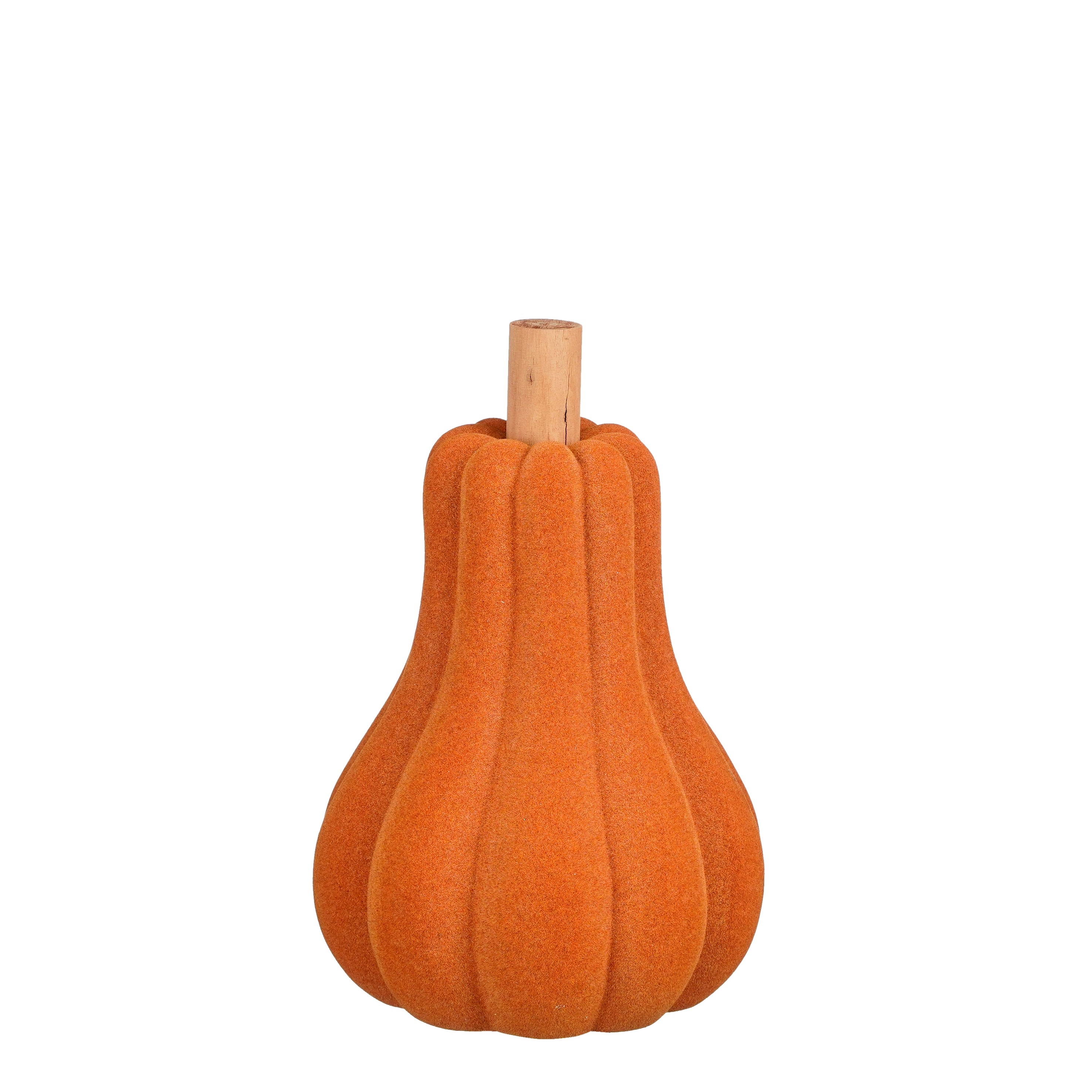 Keramická dekorácia tekvice so semišovým povrchom v oranžovom farebnom prevedení 14,5 x 20,5 cm 43838 - obrázok 1