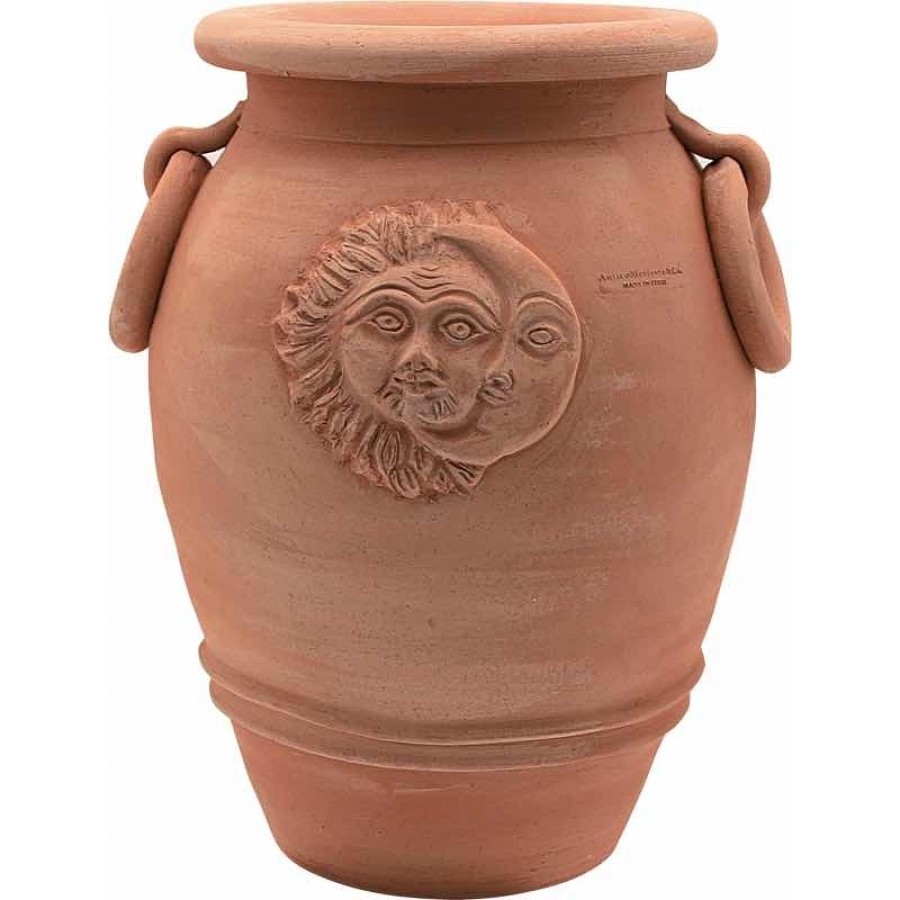 Terakotová amfora s motívom slnka a mesiaca Eclissi Astri 45 cm 26843 - obrázok 1
