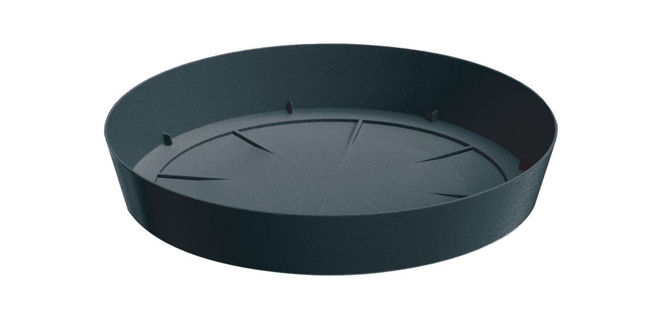 Plastová kruhová podmiska pod kvetináč LOFLY v antracitovom farebnom prevedení 30,5 cm 30915 - obrázok 1