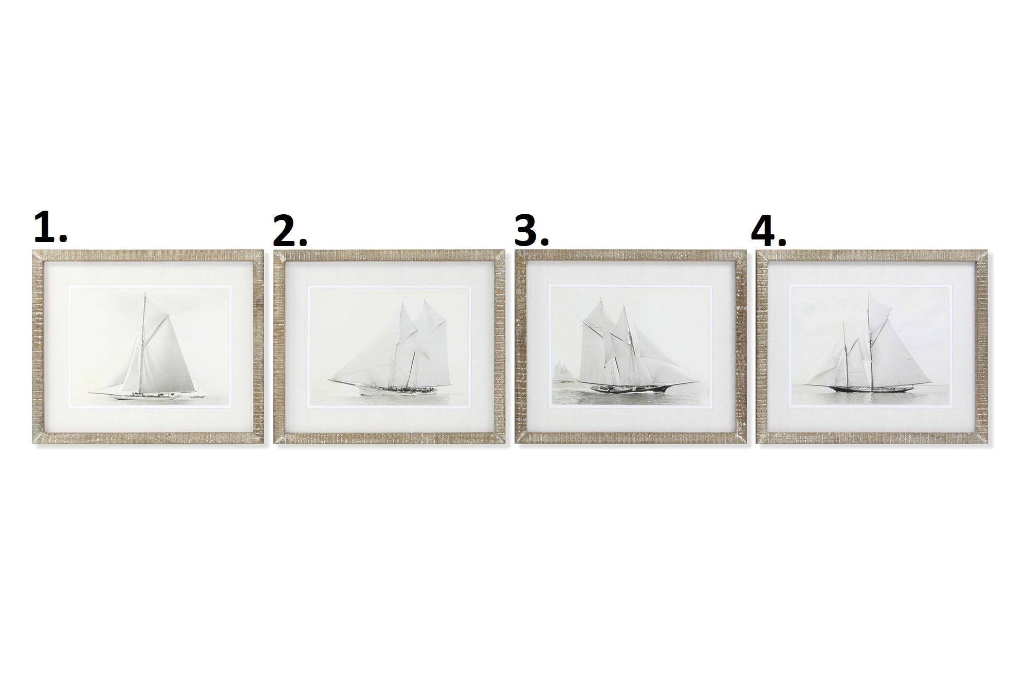 Drevená dekorácia obrazu z jedľového dreva s morským dekorom plachetnice v štyroch prevedeniach 60 x 2 x 50 cm 44114 - obrázok 1