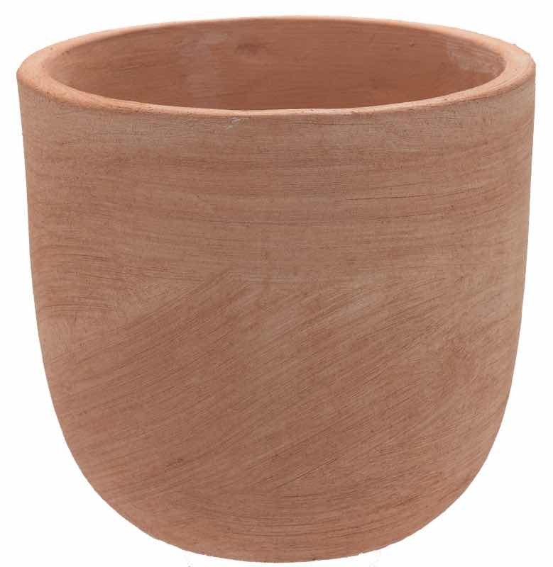 Terakotový kvetináč valec oválny s jednoduchým vzhľadom 30cm 30794 - obrázok 1