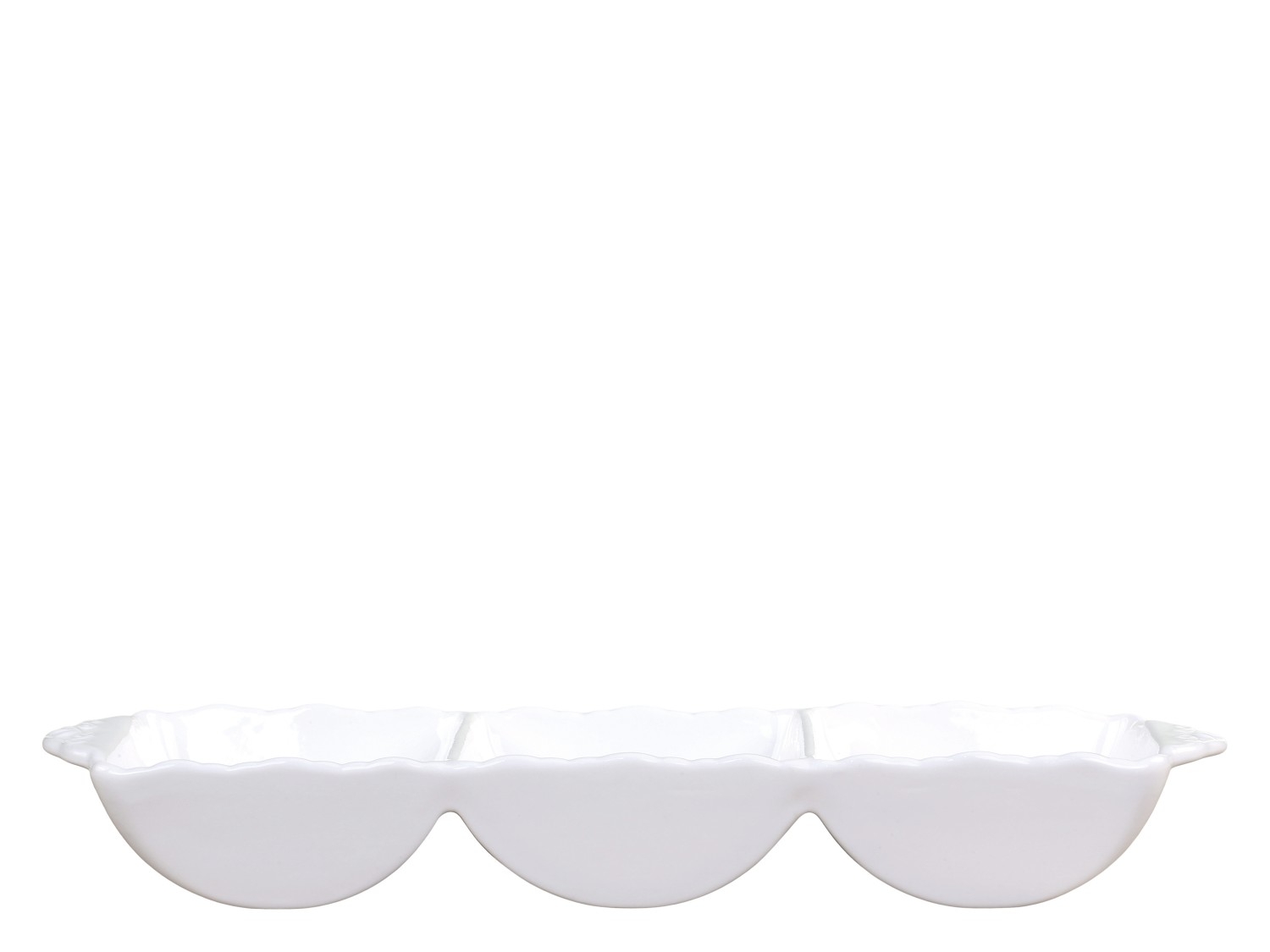 Biela porcelánová miska s tromi priehradkami s vintage dekorom 33 x 10 cm Chic Antique 38739 - obrázok 1