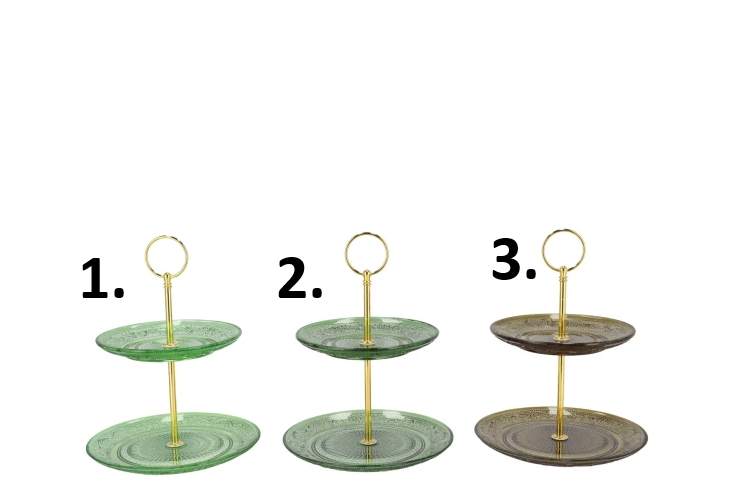 Daan Kromhout Etažér sklo 3 farby 15/18x24 cm 47143 - obrázok 1