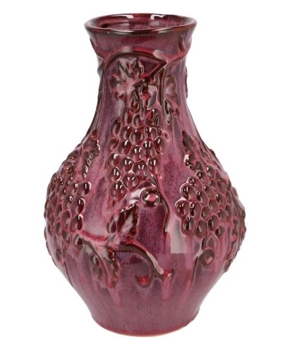 Daan Kromhout Váza keramika bordová hrozno 25x25x35 cm 47087 - obrázok 1