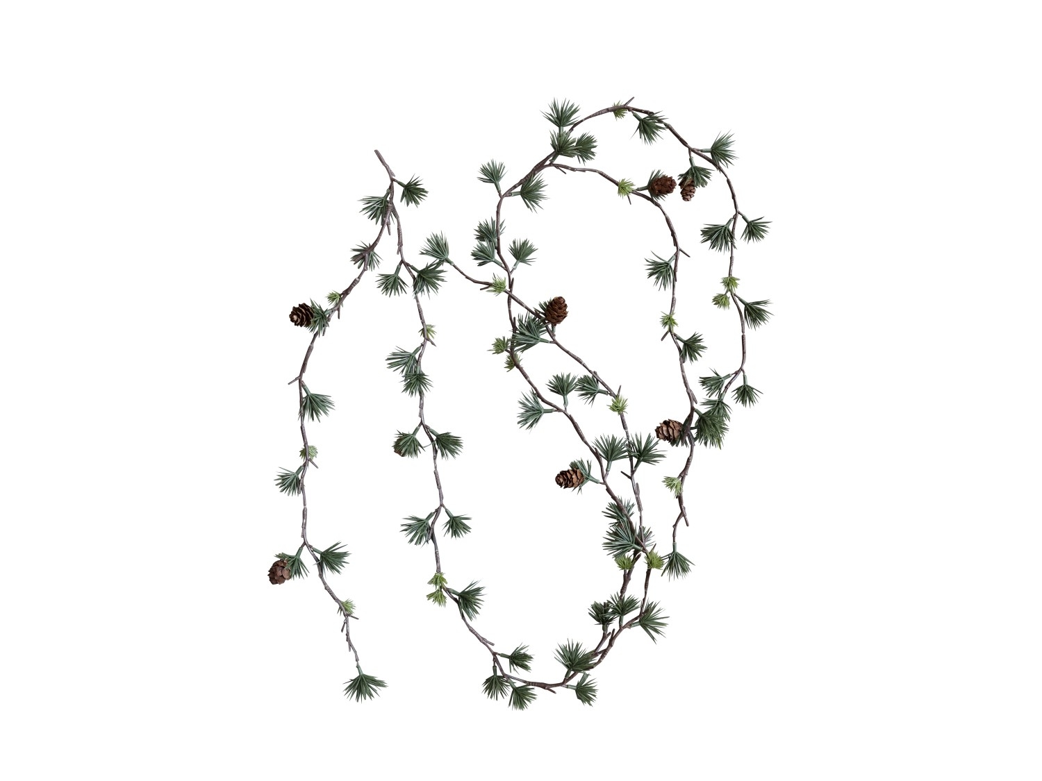 Umelá reťaz - girlanda so zeleným ihličím a hnedými šiškami s celkovou dĺžkou 160 cm Chic Antique 42208 - obrázok 1