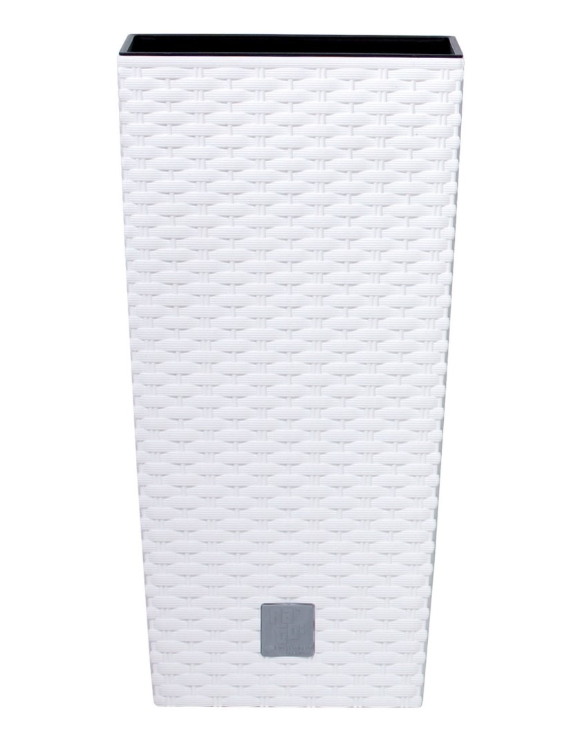 Prosperplast Kvetináč plast Rato Square biela 24x45 cm 35232 - obrázok 1