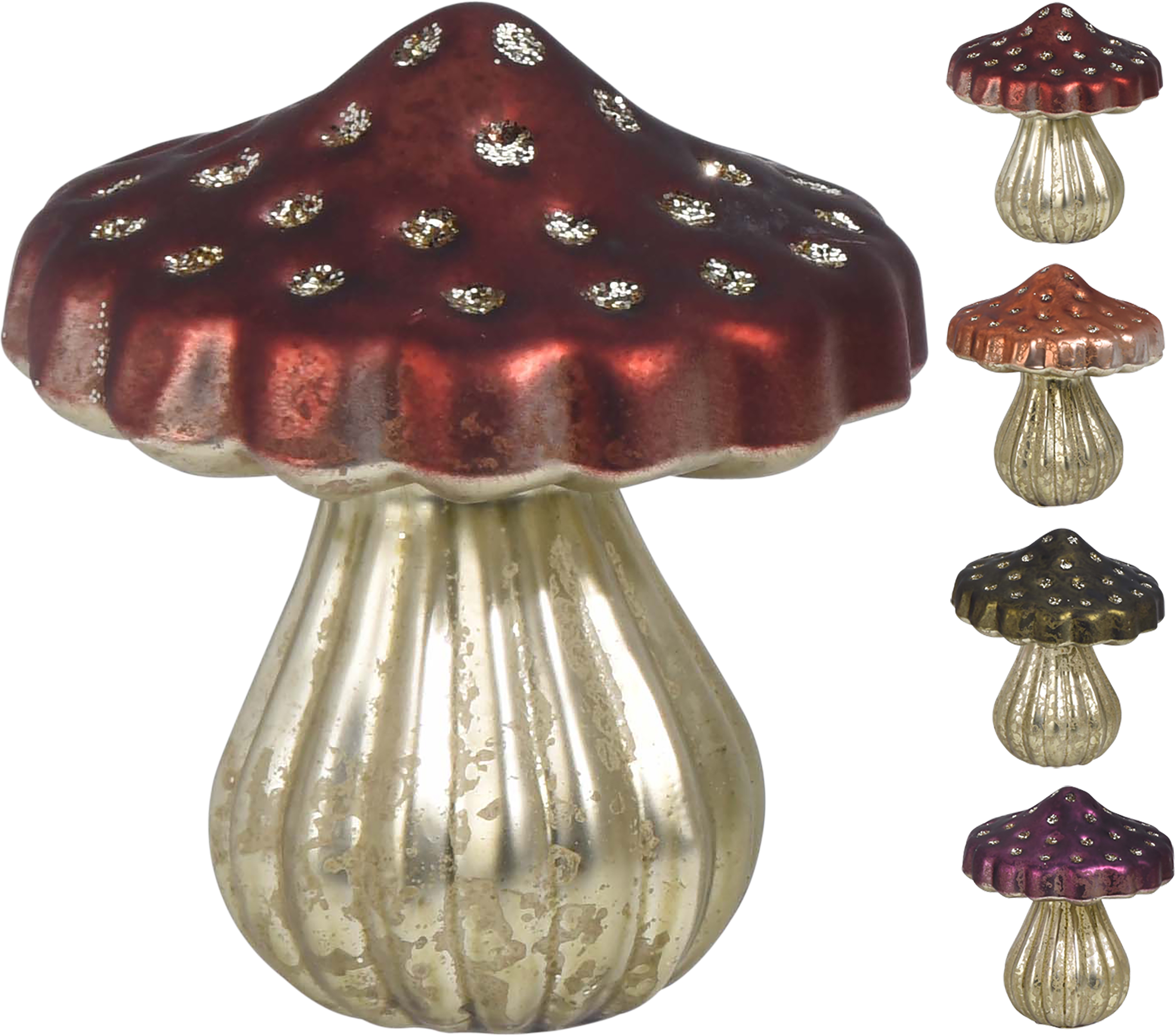 Sklenená huba vo vintage vzhľade červená, fialová, oranžová alebo zelená 11 cm 28936 - obrázok 1