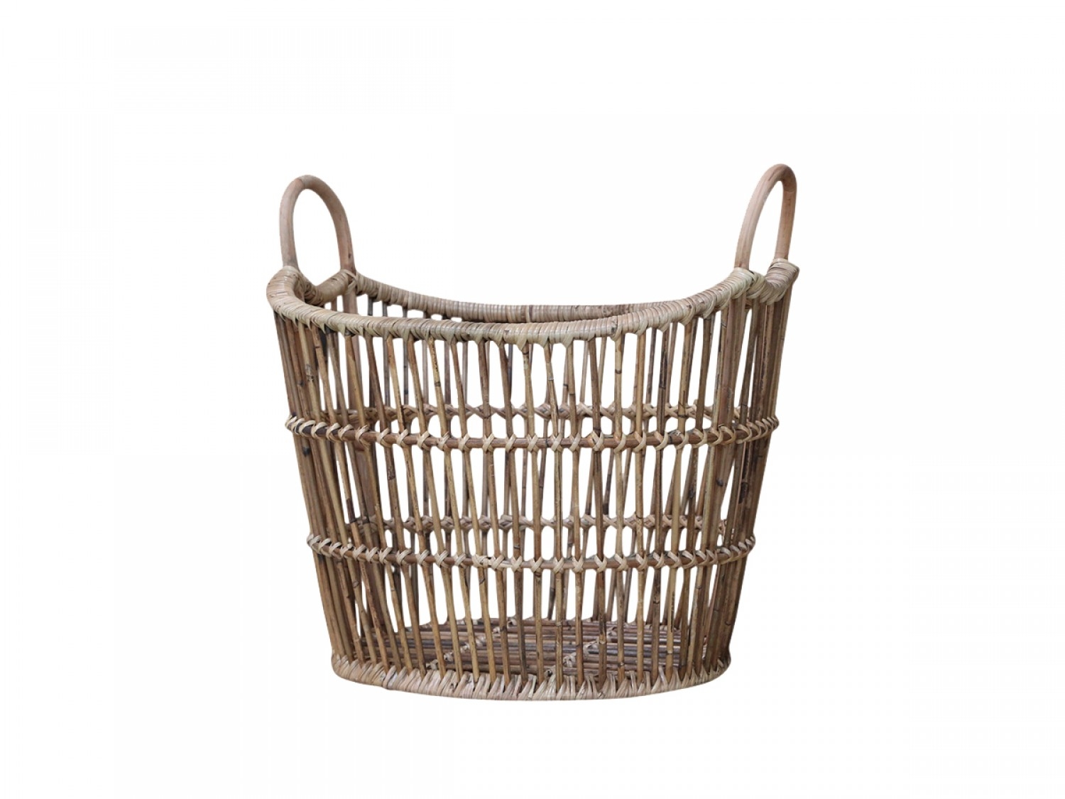 Chic Antique Košík z ratanu s rukoväťami pre uchopenie 57 x 43 x 46 cm 39637 - obrázok 1