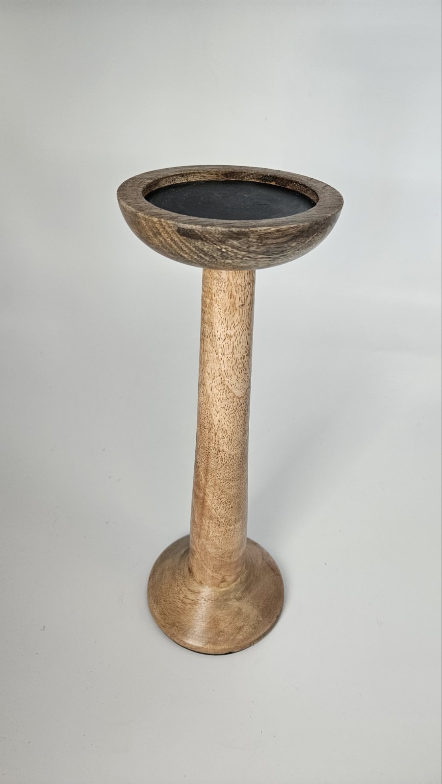 Drevená dekorácia svietnika z mangového dreva na pilárnu sviečku 11 x 31 cm 41455 - obrázok 1