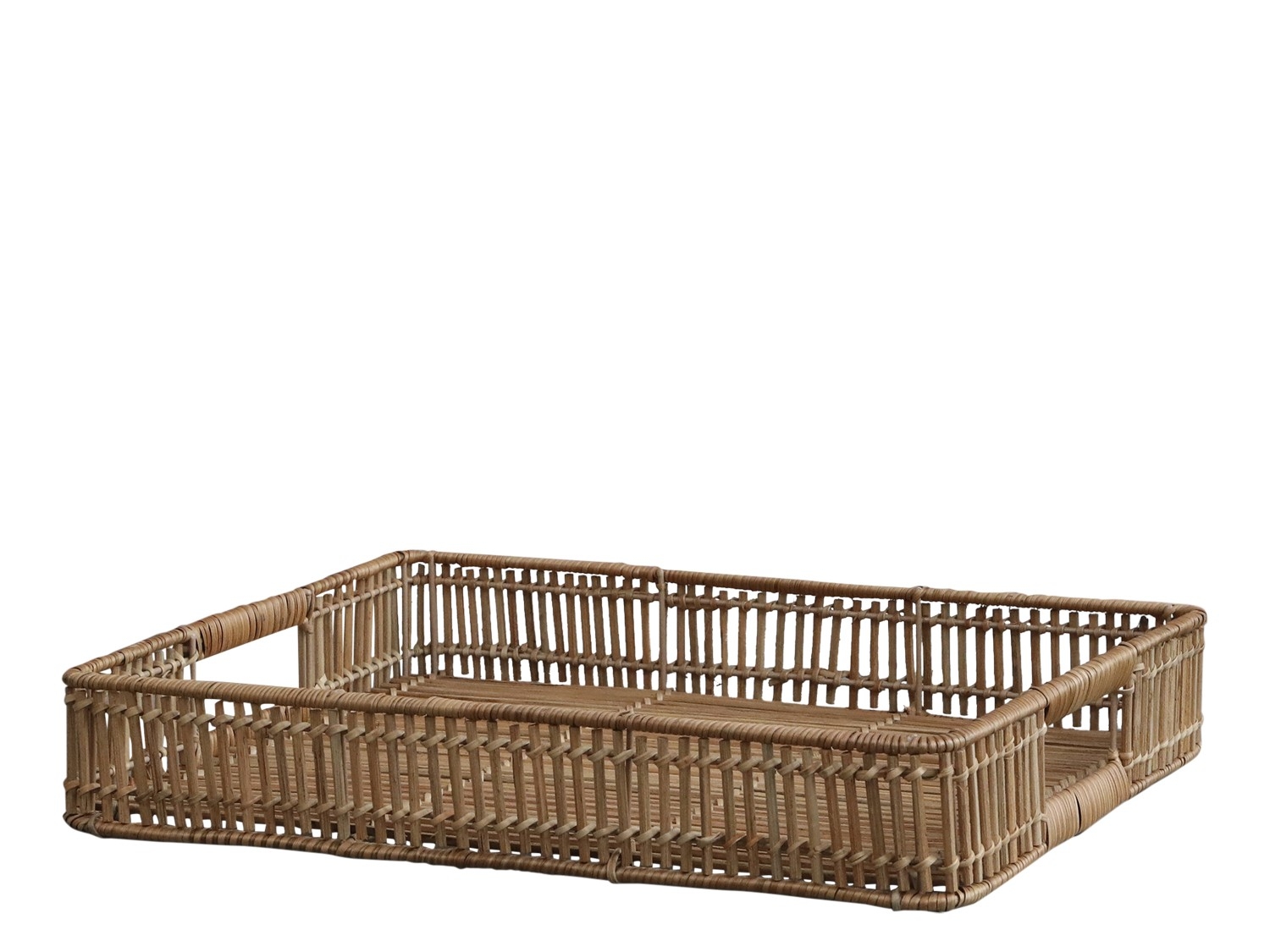 Prútený ratanový košík s úchopmi pre ľahšie uchopenie 48 x 34,5 x 9 cm Chic Antique 39156 - obrázok 1
