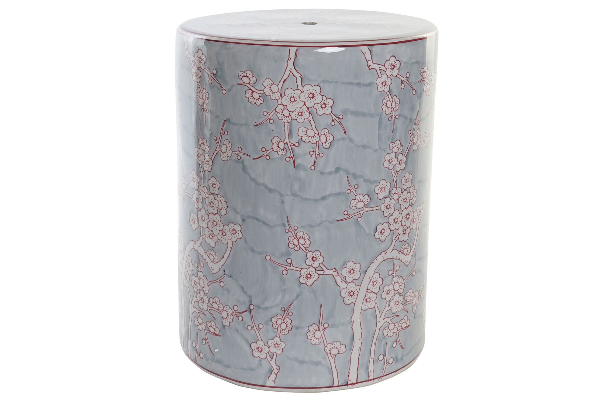 Porcelánový stolík v modrom farebnom prevedení s dekorovaním kvietkov 32 x 32 x 41 cm 40464 - obrázok 1